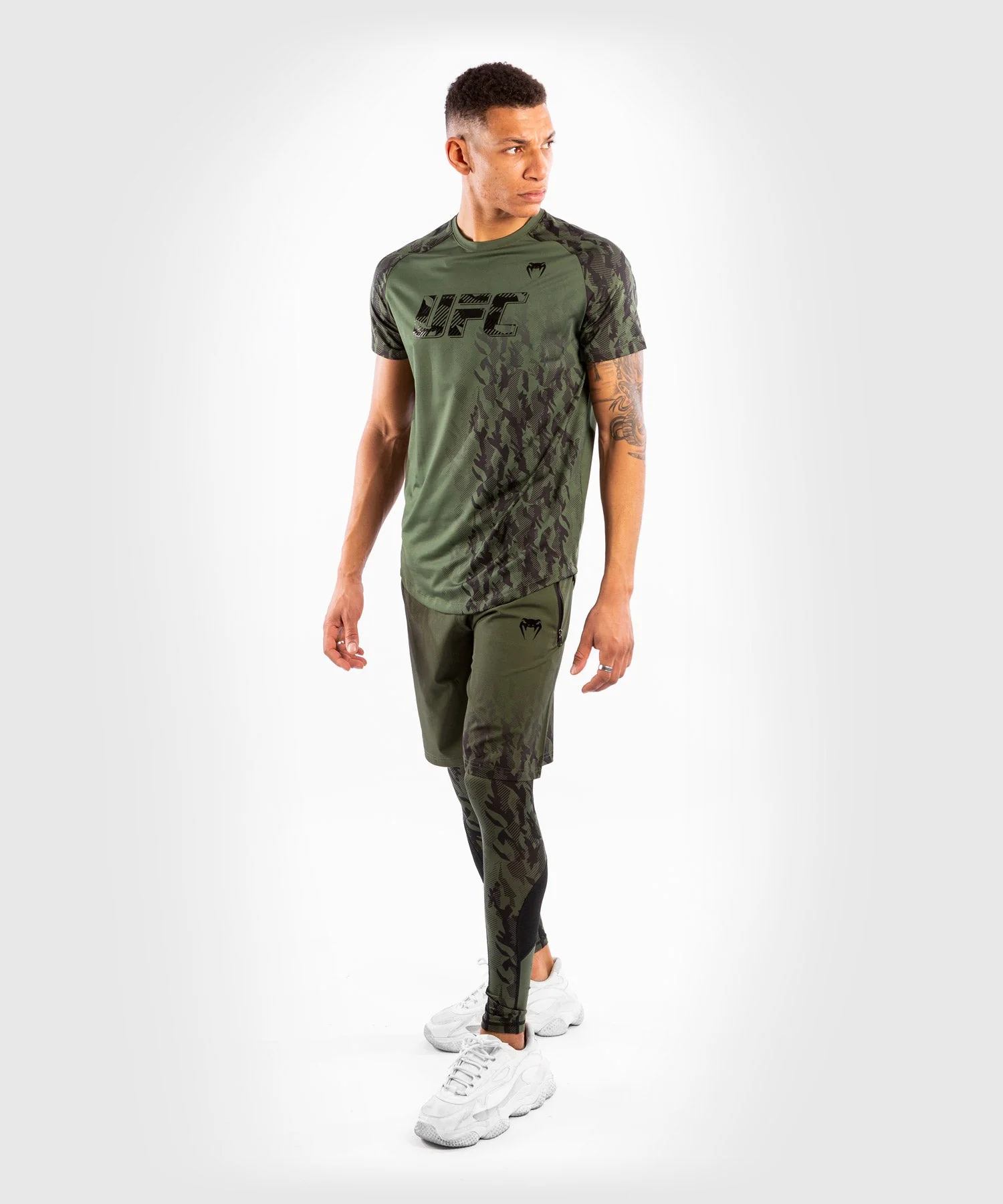 Pantalon de Compression Homme UFC Venum Authentic Fight Week - Kaki - Image 8