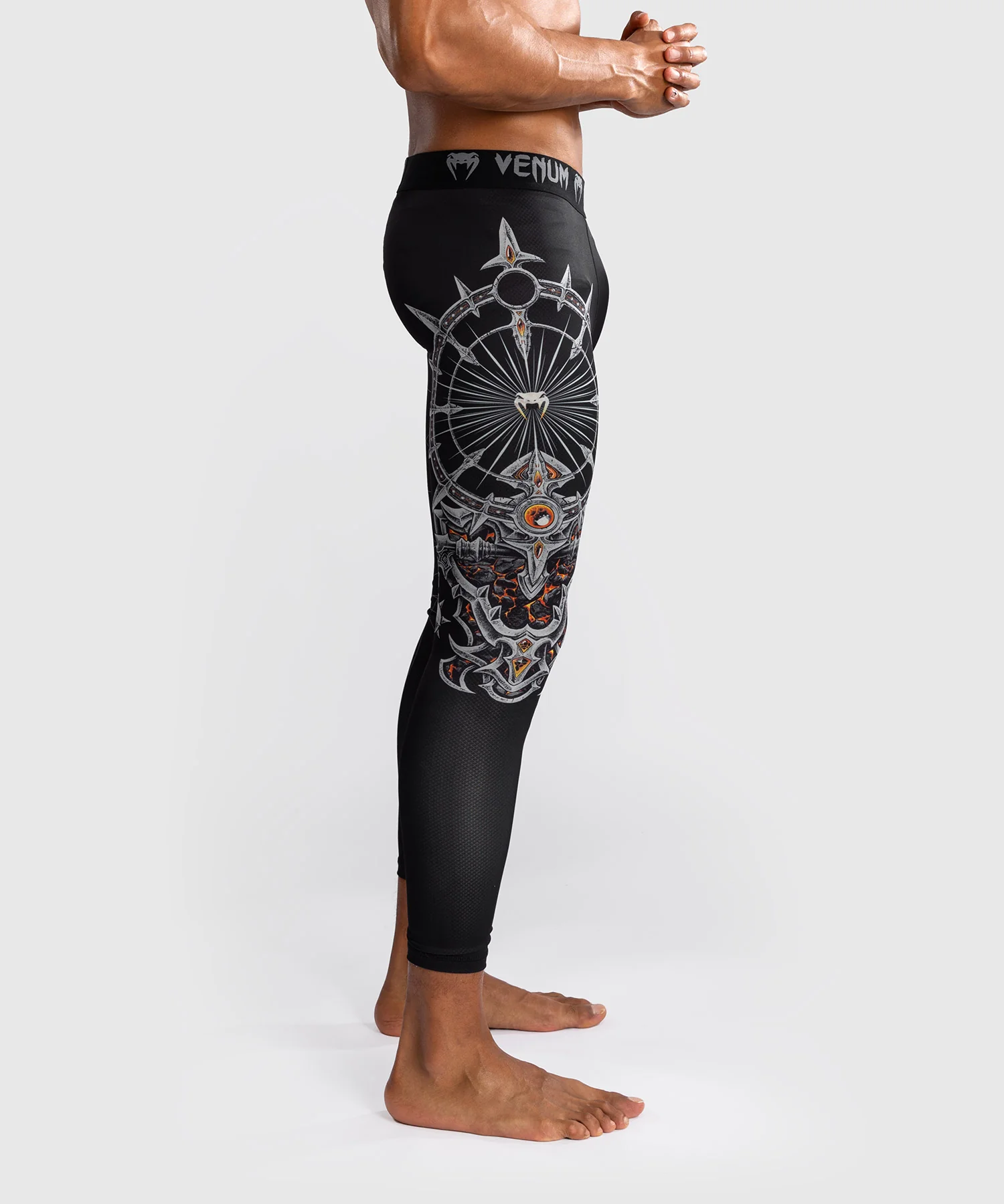 Pantalon de Compression pour Hommes Venum Gladiator 5.0 - Noir/Argent - Image 4