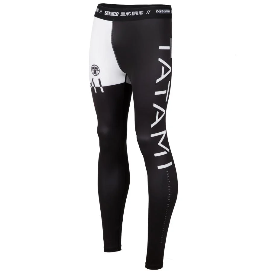 Pantalon de Compression Tatami Fightwear 50/50 - Noir/Blanc - Image 2