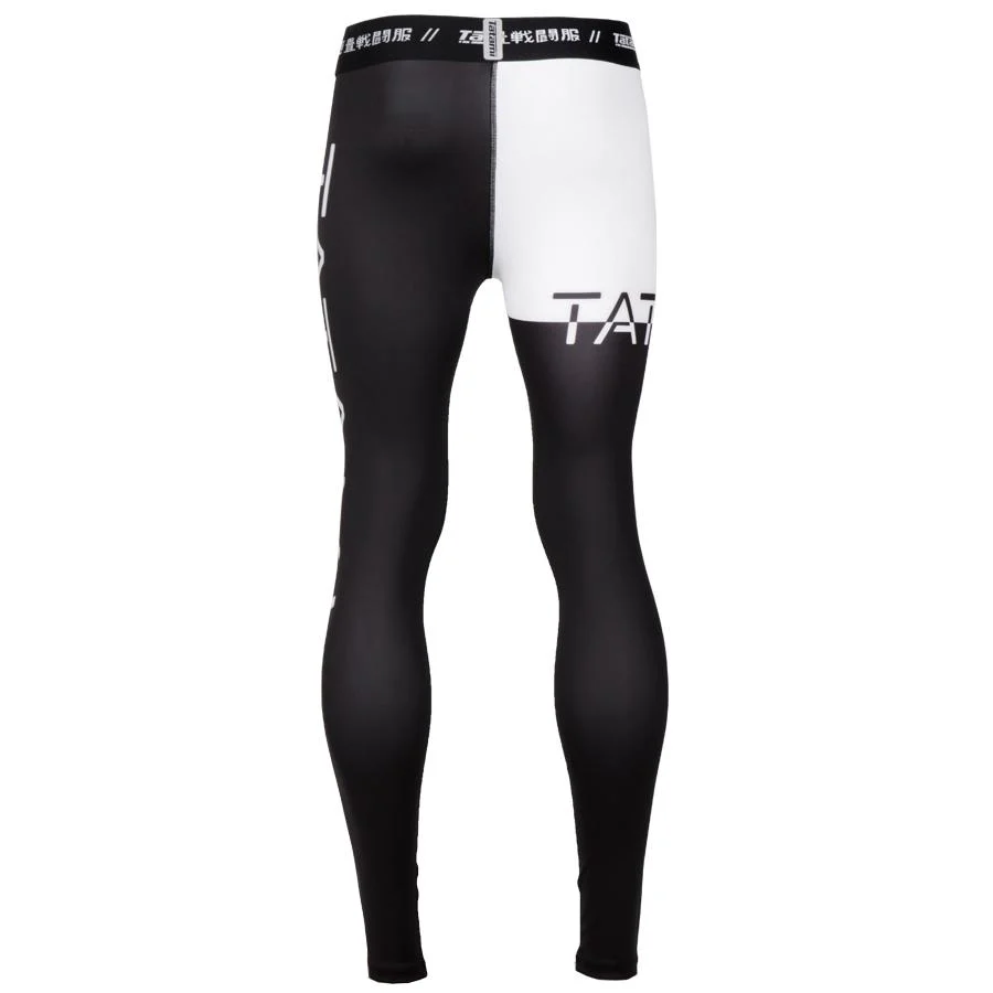 Pantalon de Compression Tatami Fightwear 50/50 - Noir/Blanc - Image 3