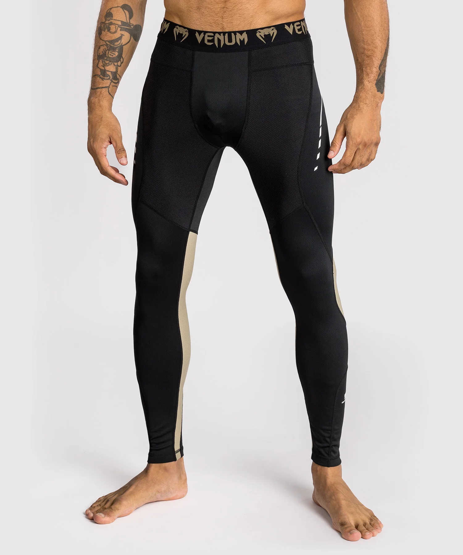 Pantalon de Compression Venum Adrenaline – Noir/Sable - Image 2