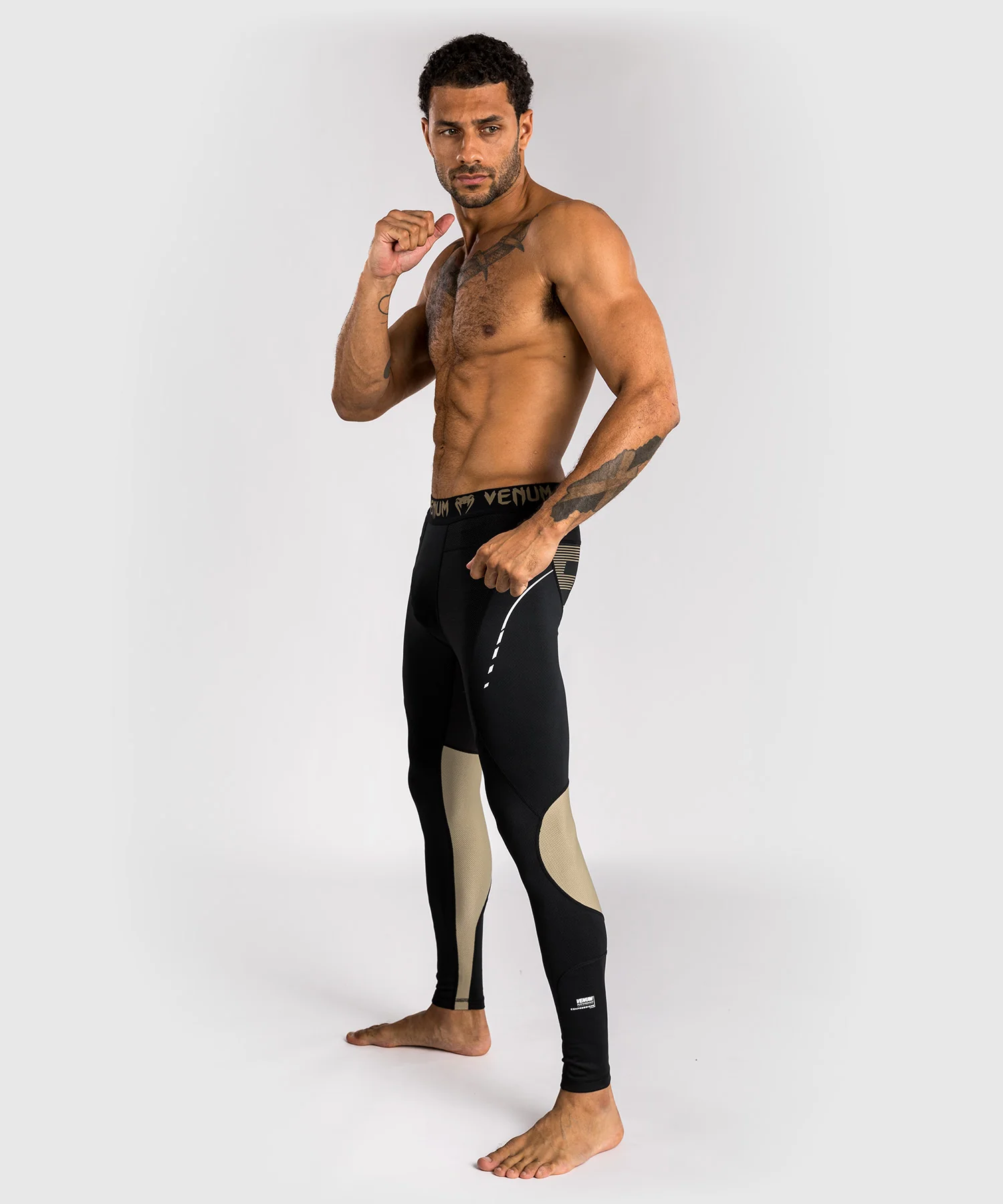 Pantalon de Compression Venum Adrenaline – Noir/Sable - Image 7