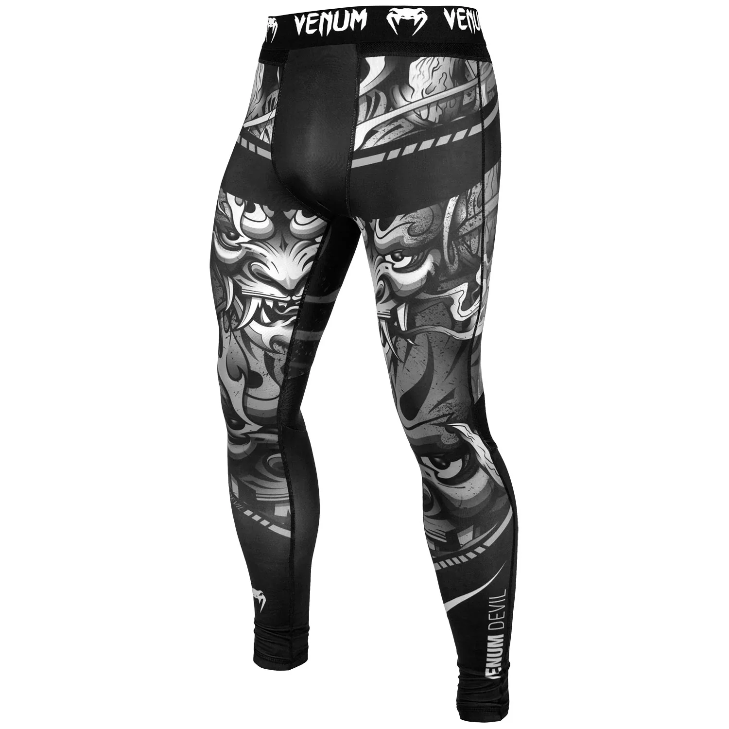 Pantalon de Compression Venum Devil - Blanc/Noir - Image 2
