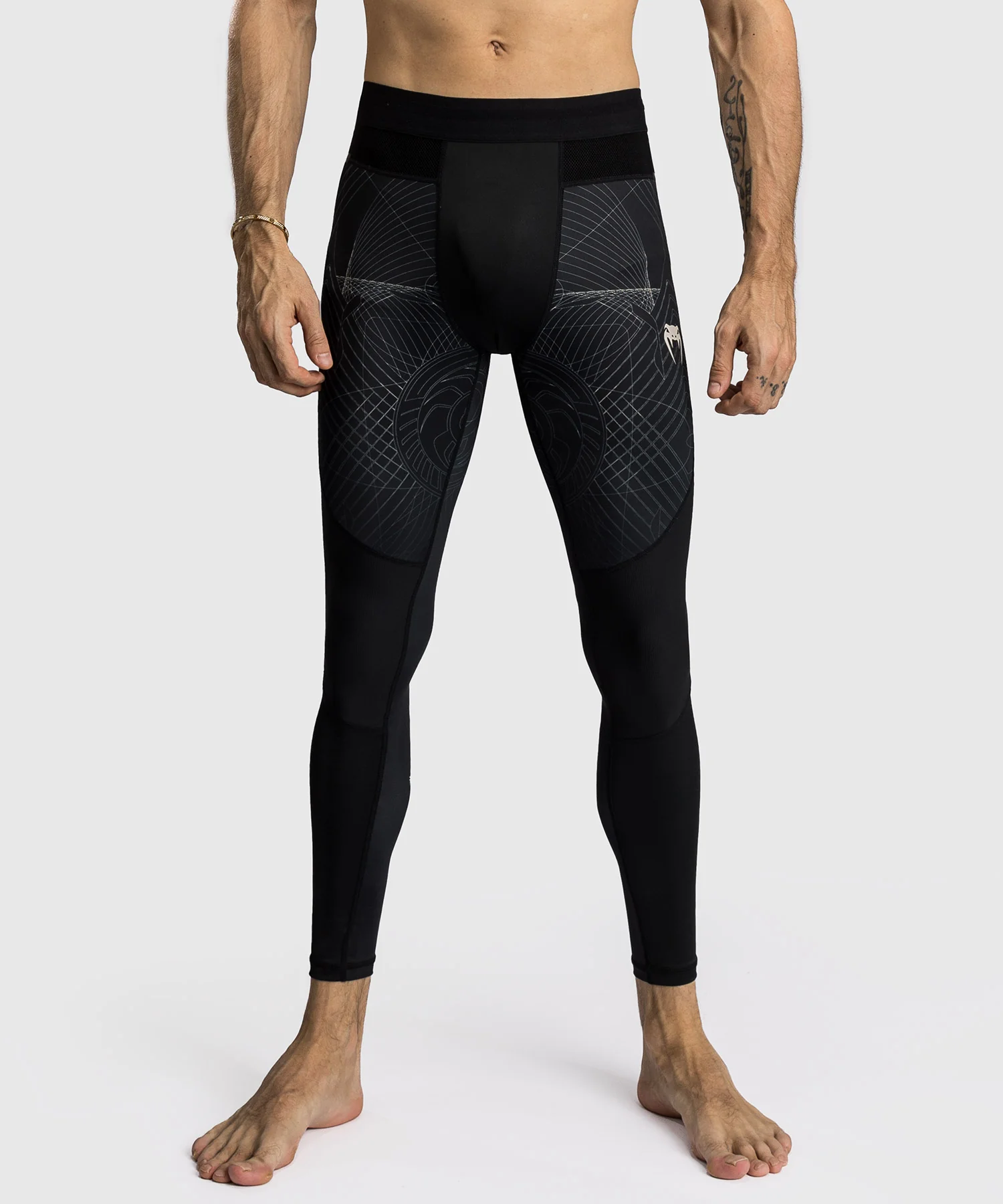 Pantalon de Compression Venum G-Fit Air pour Hommes - Noir Intense/Sable Désert
