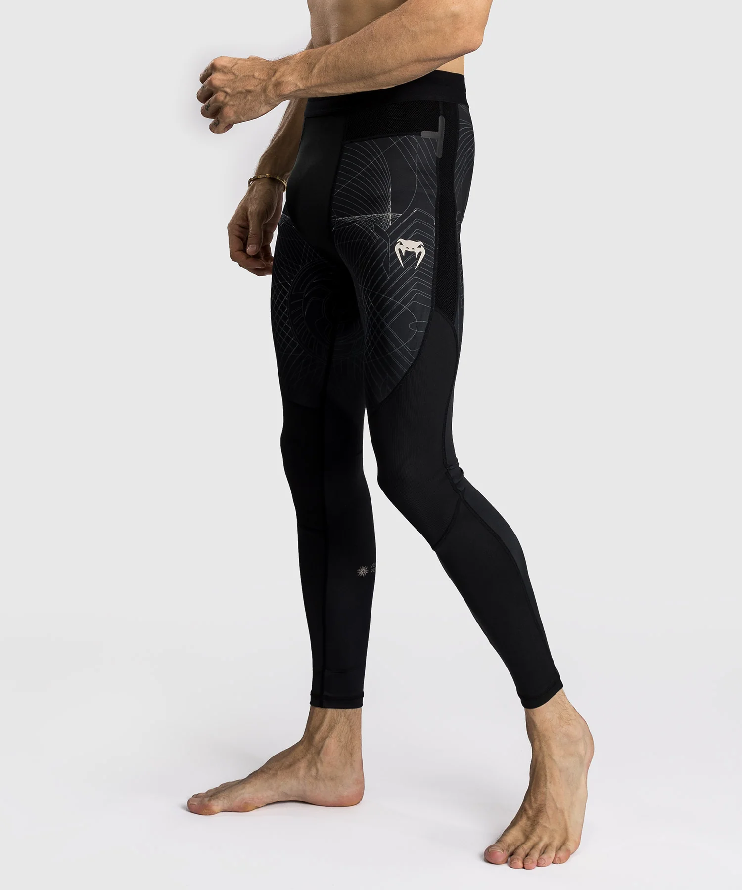 Pantalon de Compression Venum G-Fit Air pour Hommes - Noir Intense/Sable Désert - Image 2