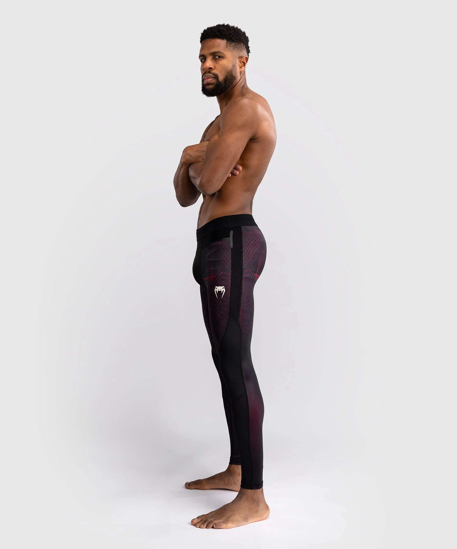 Pantalon de Compression Venum G-Fit Air pour Hommes - Noir Profond/Rouge Feu - Image 2
