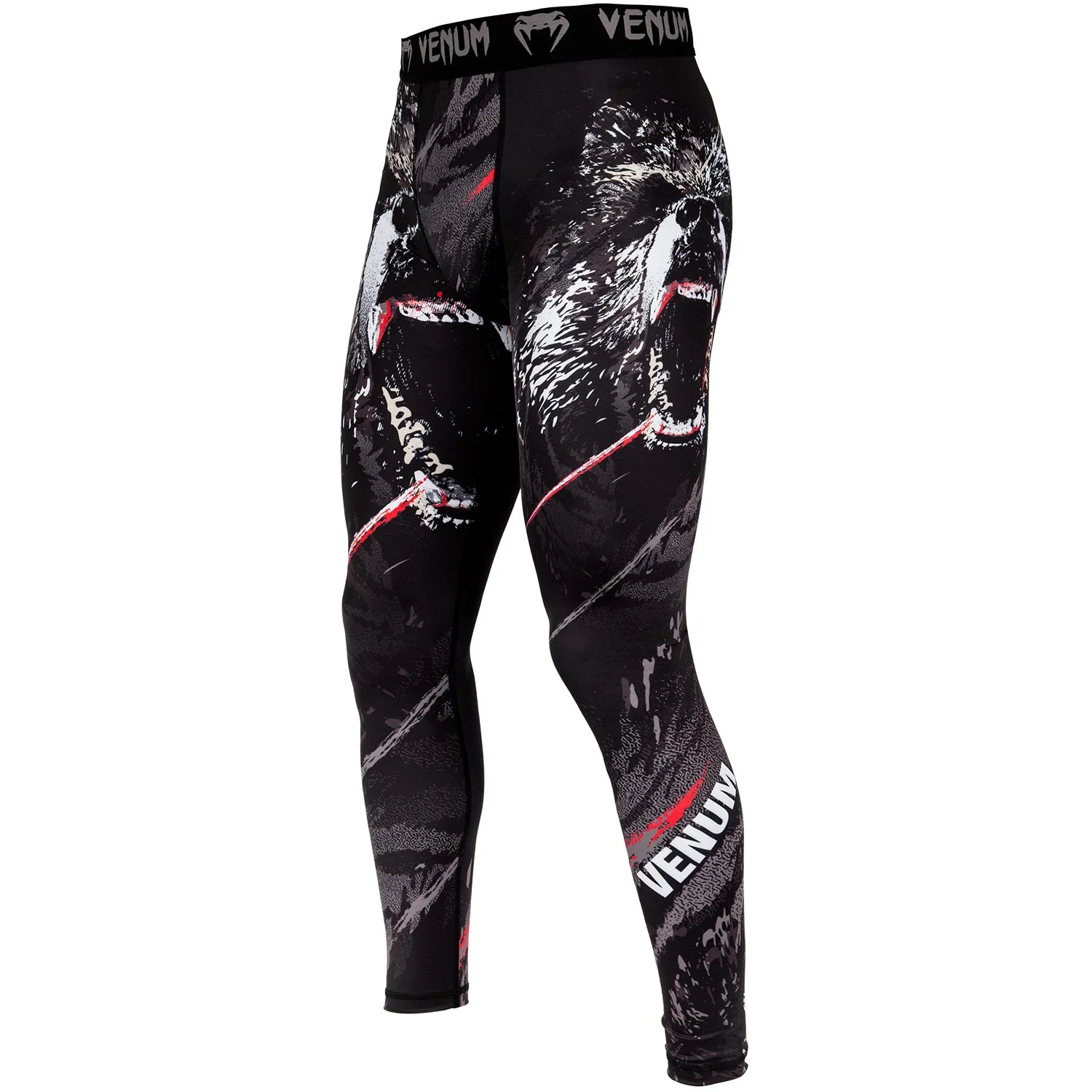 Pantalon de Compression Venum Grizzli - Noir/Blanc - Image 2