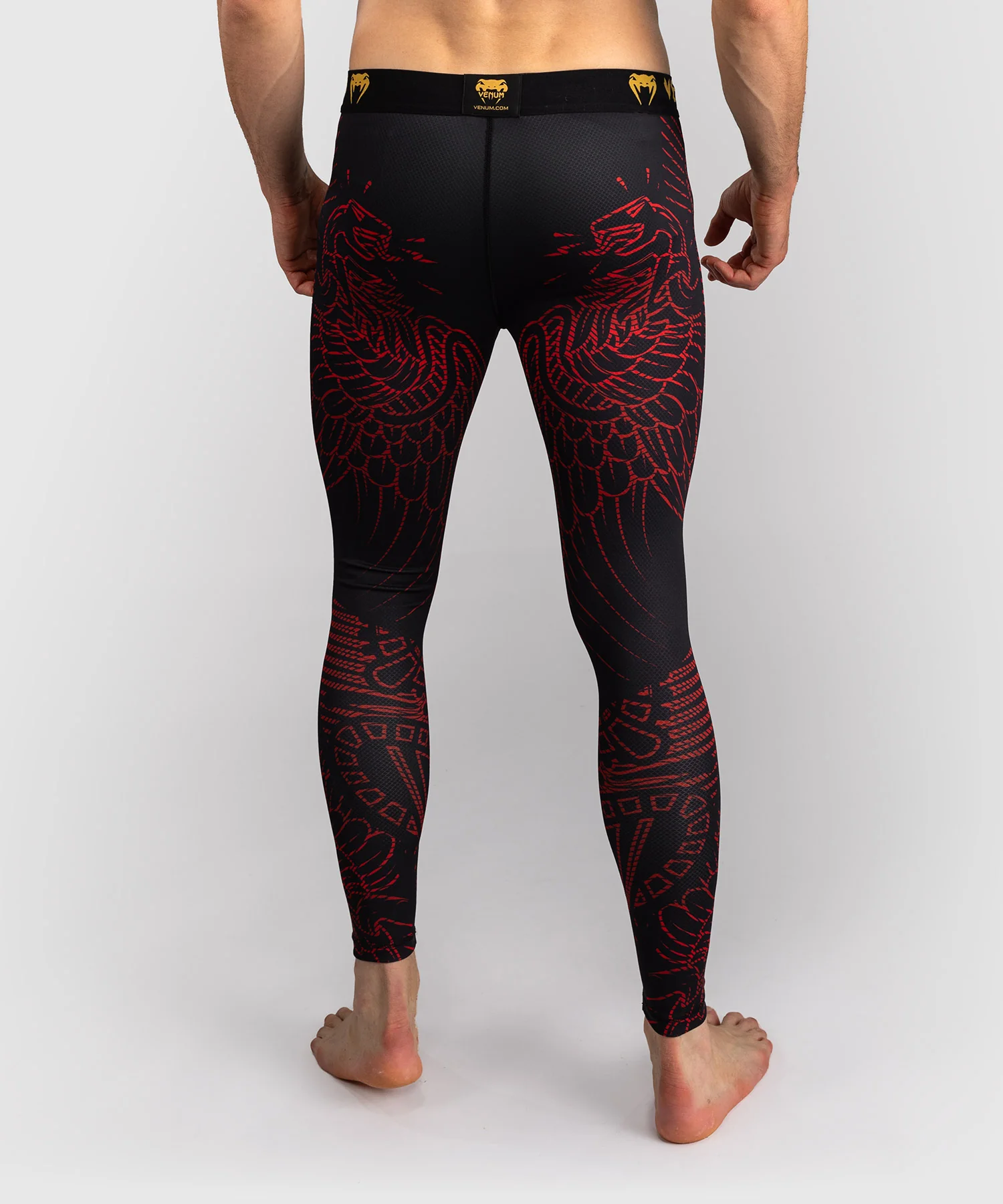 Pantalon de Compression Venum Quetzal Fury - Noir/Rouge Fury/Mandarine - Image 2