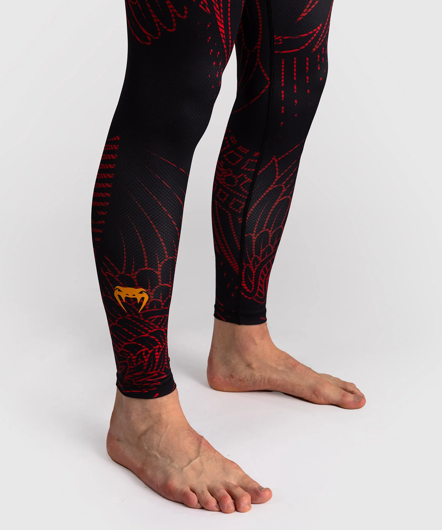 Pantalon de Compression Venum Quetzal Fury - Noir/Rouge Fury/Mandarine - Image 3
