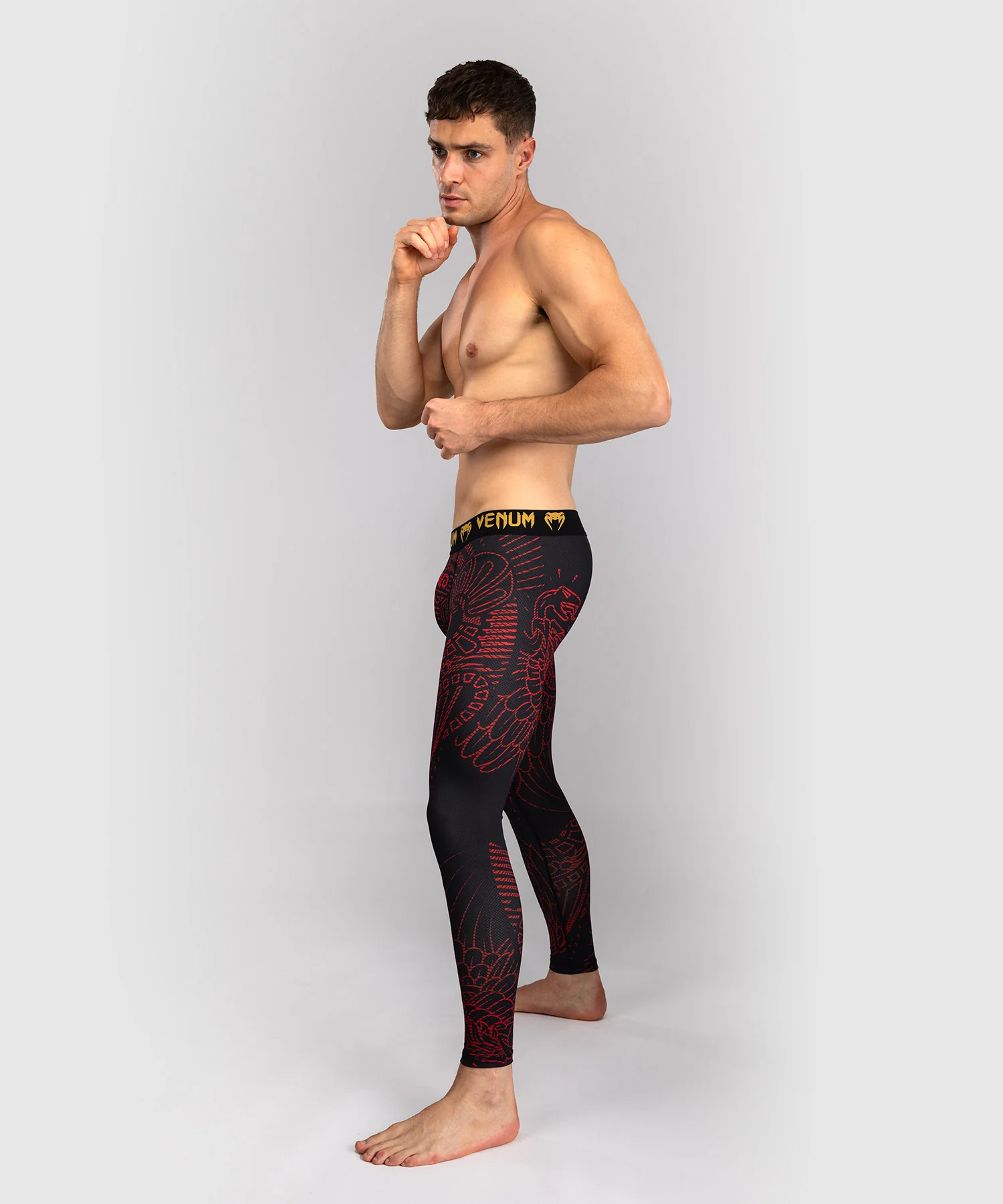Pantalon de Compression Venum Quetzal Fury - Noir/Rouge Fury/Mandarine - Image 4