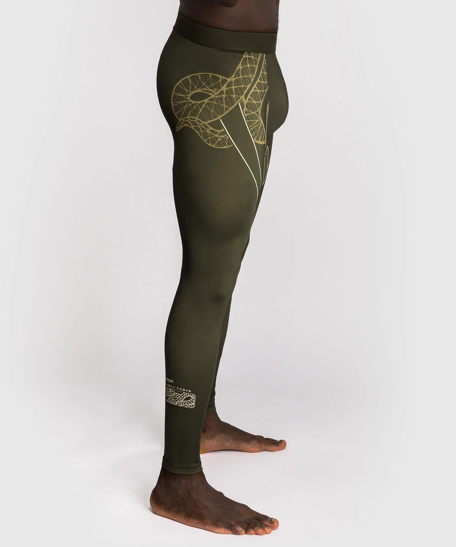 Pantalon de Compression Venum Serpenti – Kaki/Bronze/Ivoire - Image 2