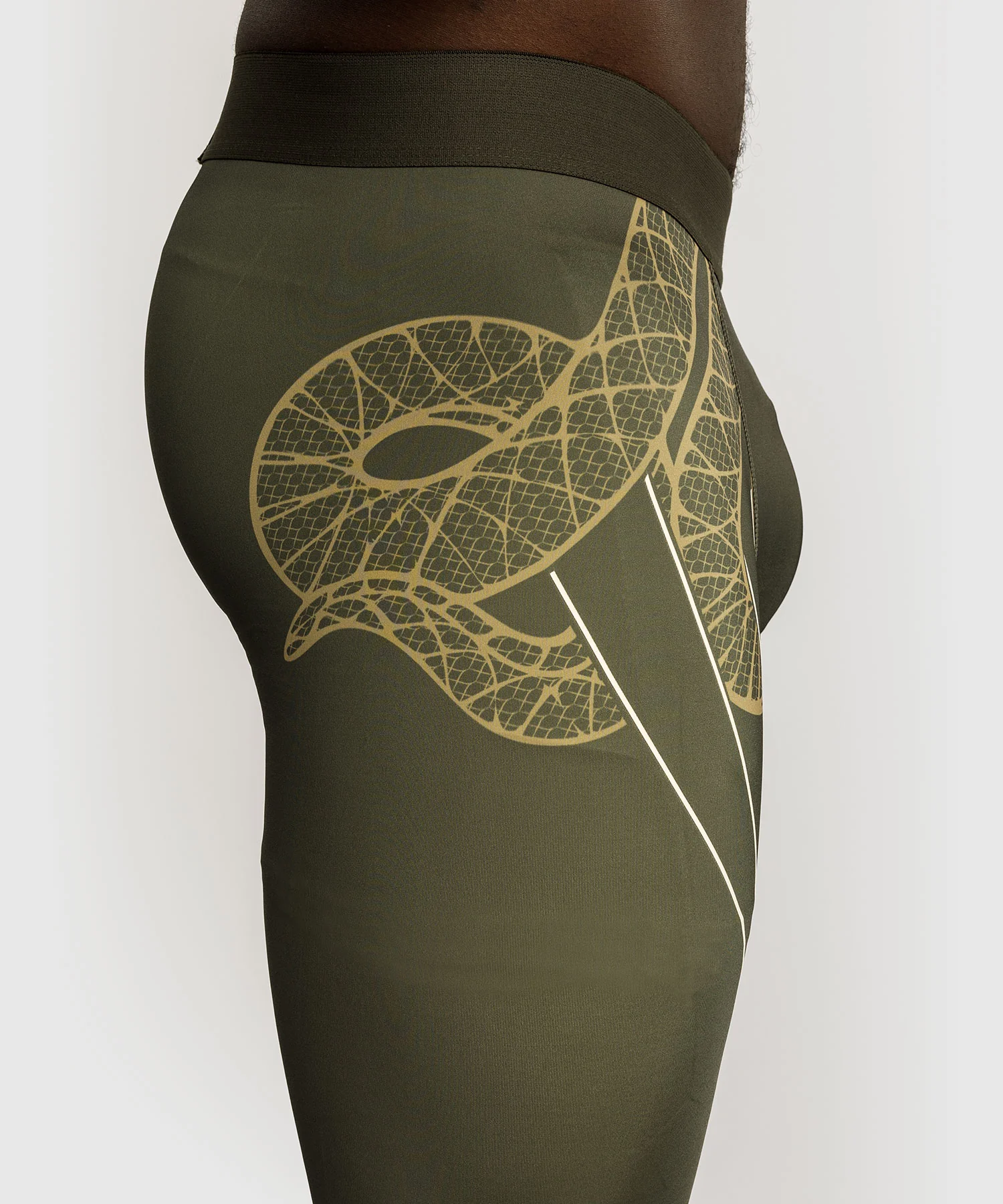 Pantalon de Compression Venum Serpenti – Kaki/Bronze/Ivoire - Image 4