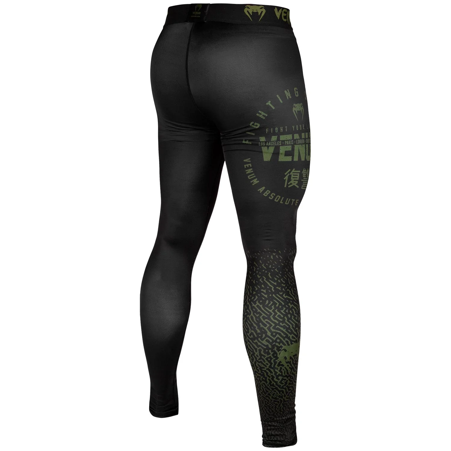Pantalon de Compression Venum Signature - Noir/Kaki - Exclusivité - Image 4
