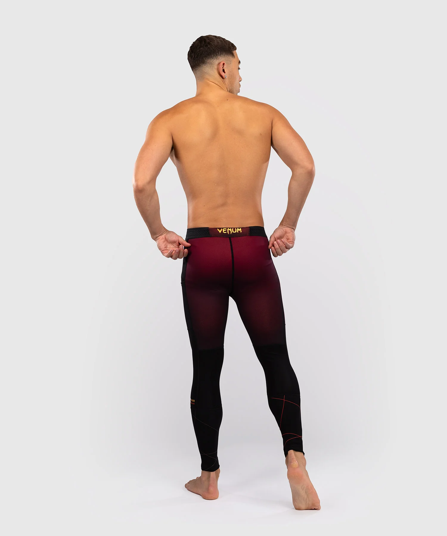Pantalon de Compression Venum Tactical XT- Noir/Bordeaux/Or - Image 3