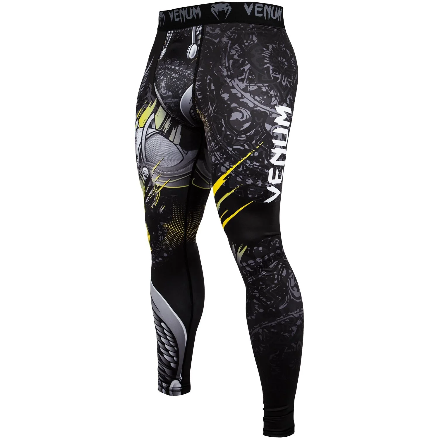 Pantalon de Compression Venum Viking 2.0 - Noir/Jaune - Image 2