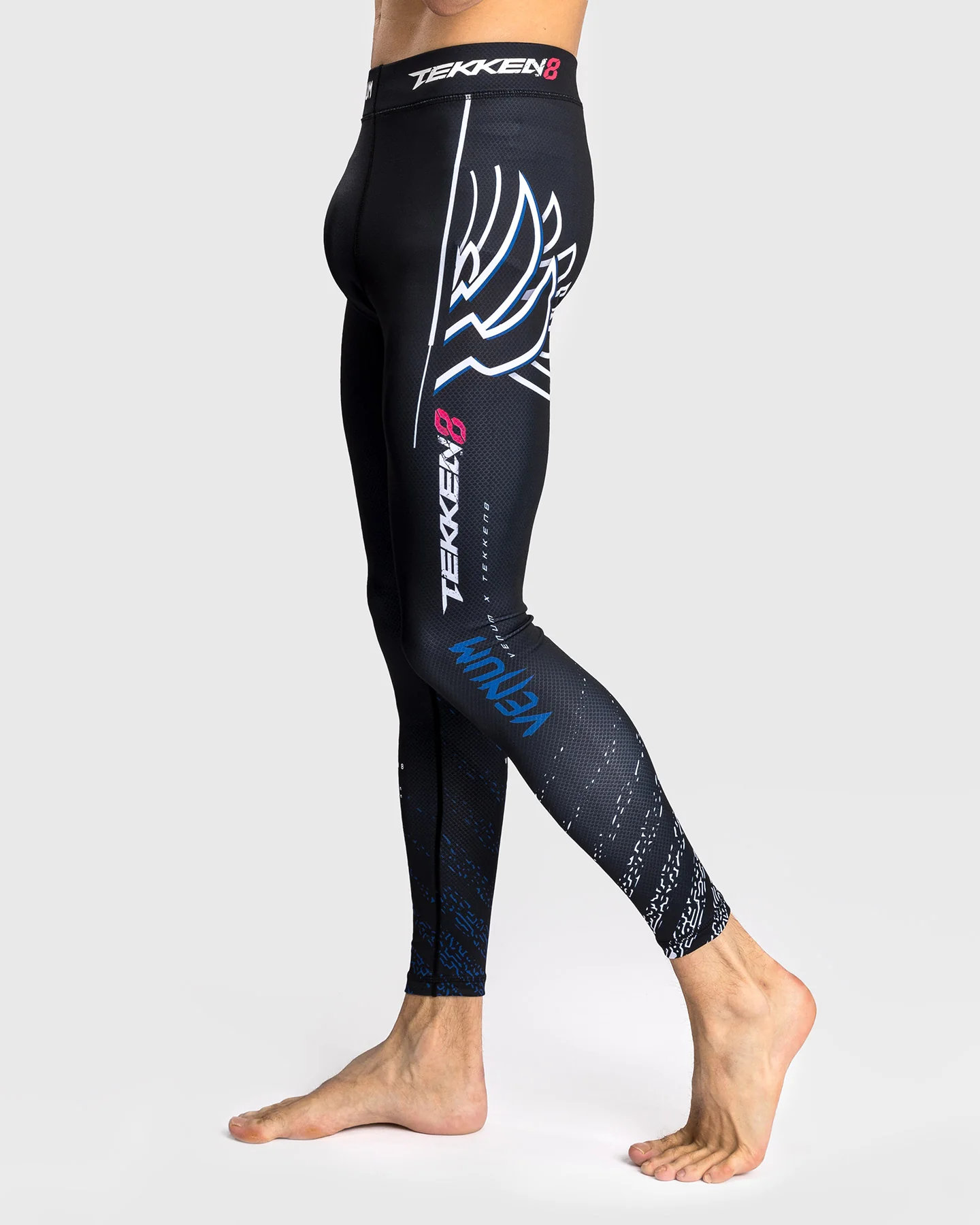 Pantalon de compression Venum x TEKKEN 8 - Jin Kazama - Bleu/Noir/Blanc - Image 6