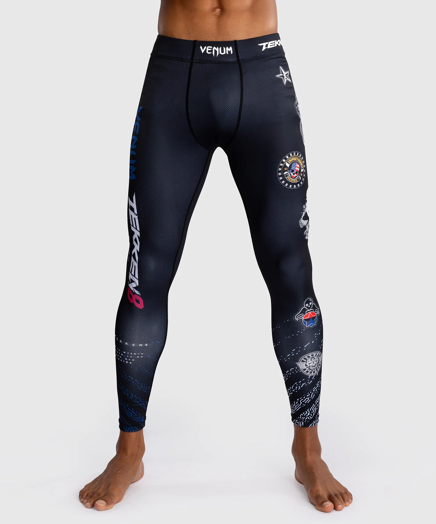 Pantalon de compression Venum x TEKKEN 8 - Paul Phoenix - Noir/Bleu