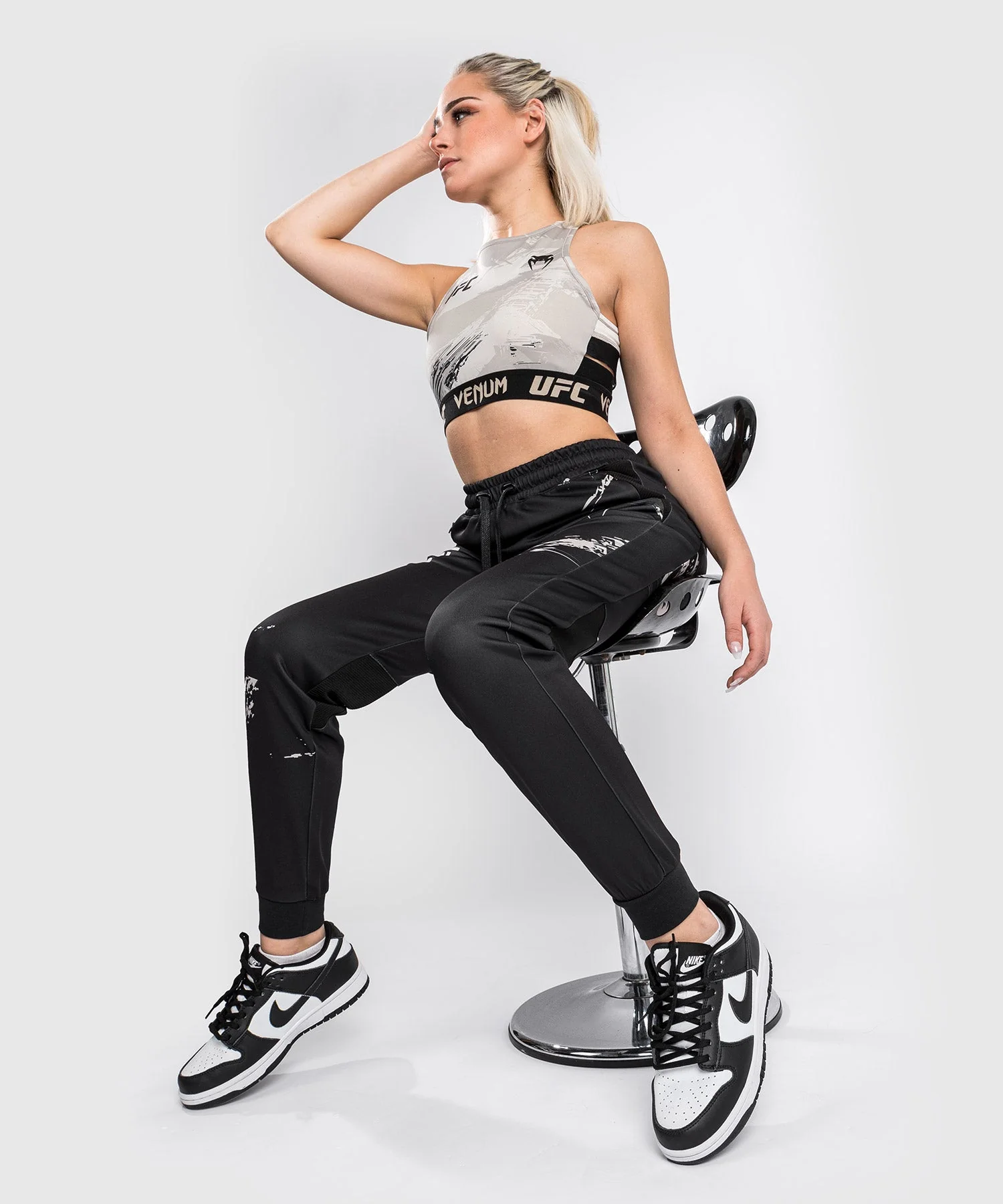 Pantalon de Jogging UFC Venum Authentic Fight Week 2.0 - Pour Femmes - Noir/Sable - Image 4
