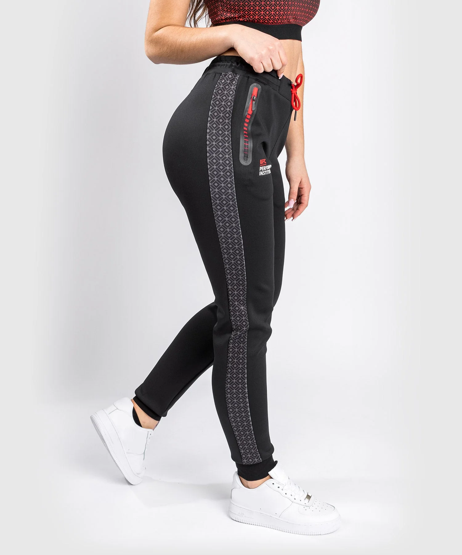 Pantalon de jogging UFC Venum Performance Institute - Pour Femmes - Noir/Rouge - Image 6