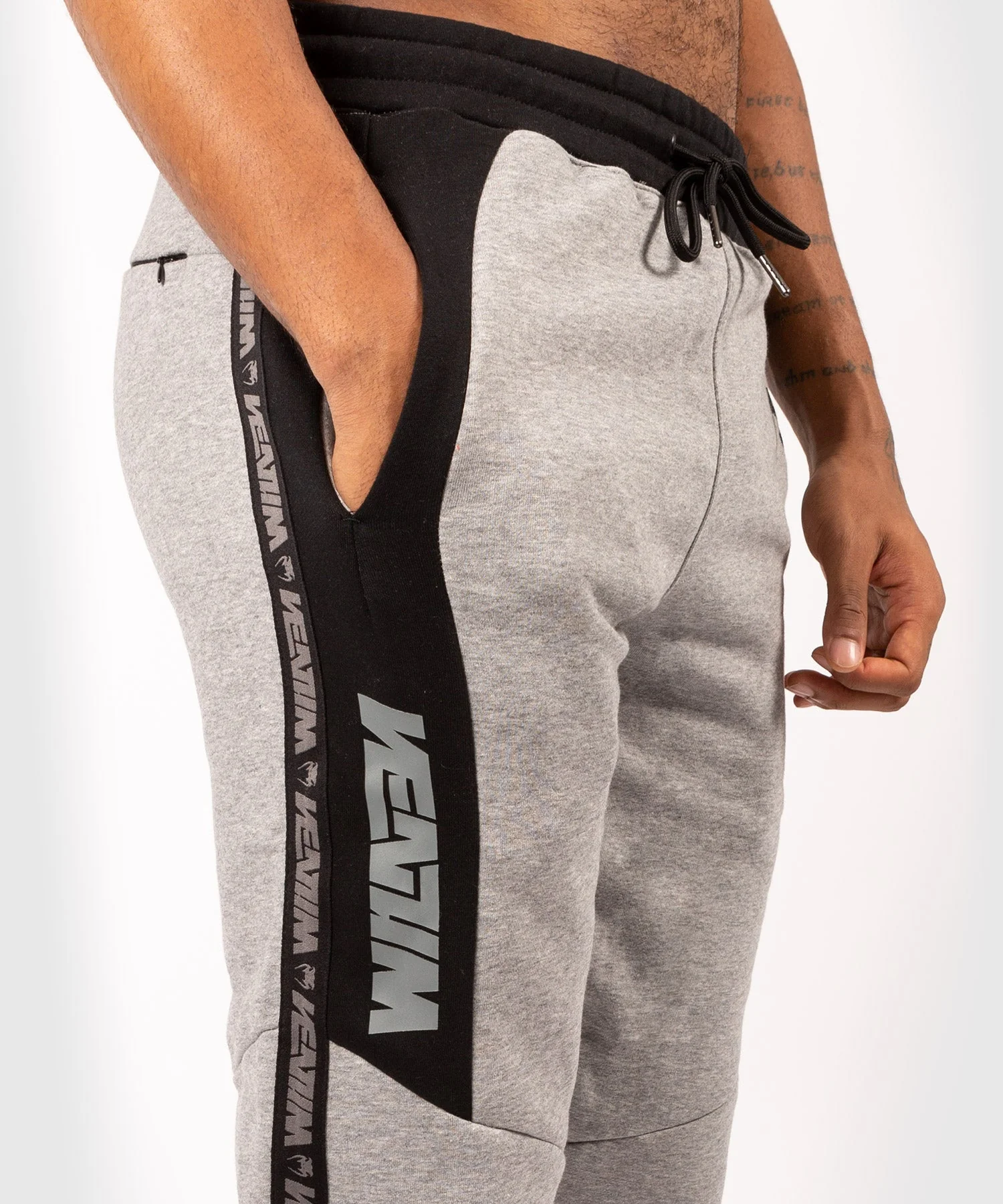 Pantalon de Jogging Venum Connect - Noir/Gris Chiné - Image 6