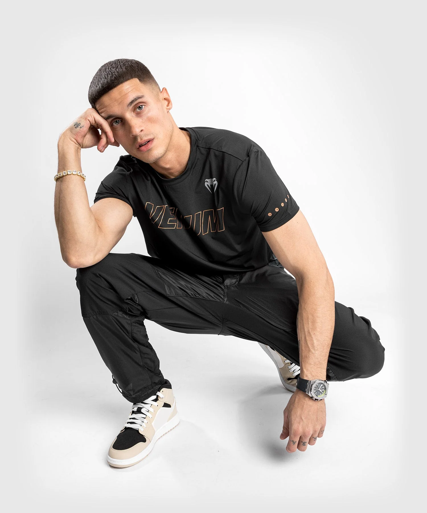 Pantalon de jogging Venum Laser XT - Oversize - Noir/Noir - Image 3