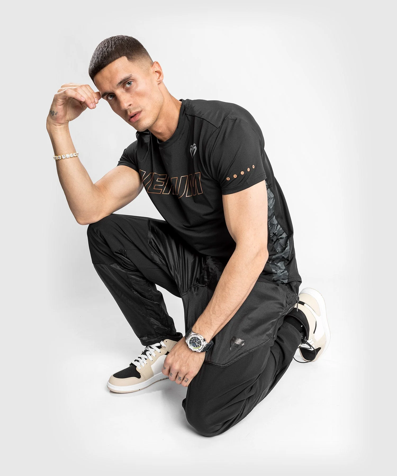 Pantalon de jogging Venum Laser XT - Oversize - Noir/Noir - Image 4