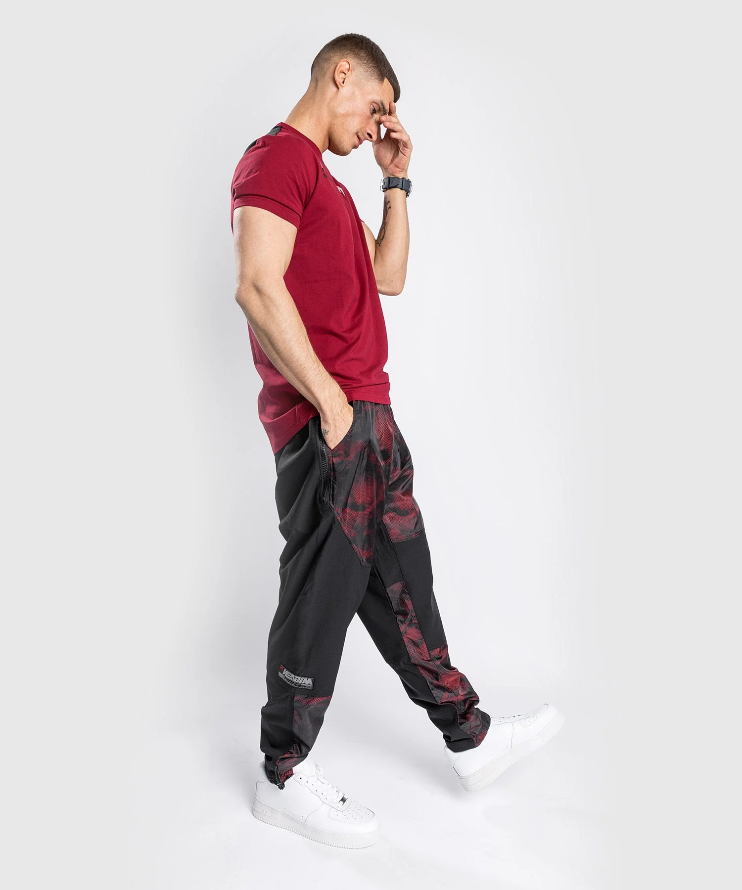 Pantalon de Jogging Venum Laser XT - Oversize - Noir/Rouge - Image 2