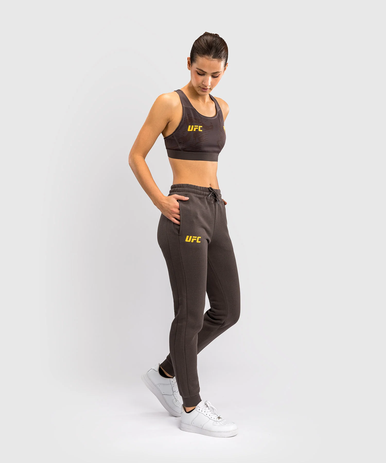 Pantalon en Coton pour Femmes UFC Fusion by Venum Fight Week - Marron Terrestre - Image 2