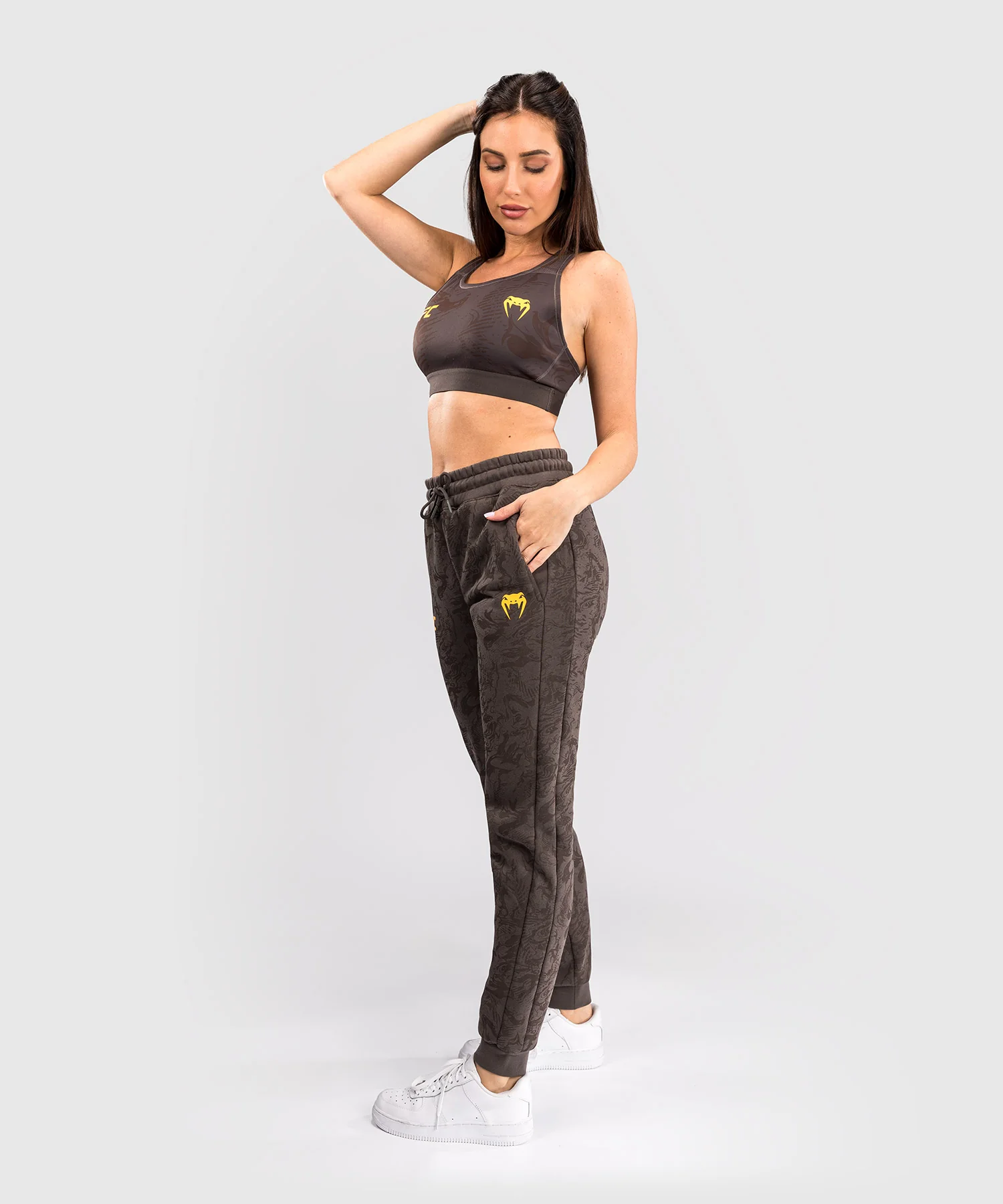Pantalon en Coton pour Femmes UFC Fusion by Venum Fight Week - Marron Terrestre - Image 2