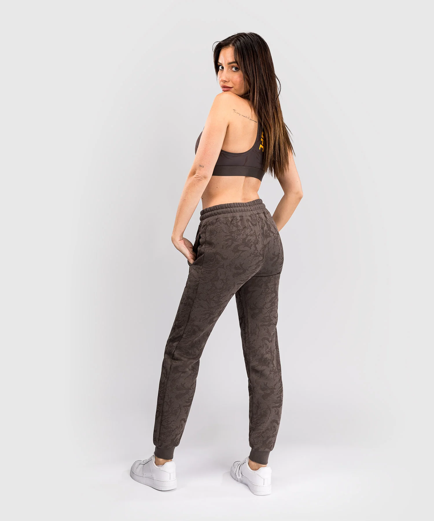 Pantalon en Coton pour Femmes UFC Fusion by Venum Fight Week - Marron Terrestre - Image 3