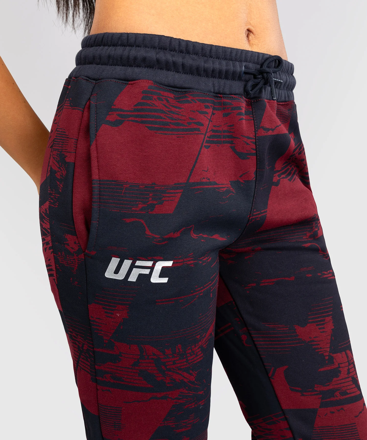 Pantalon Femme UFC Zenith by Venum Authentic Fight Week - Bleu marine/Bordeaux/Argent - Image 4