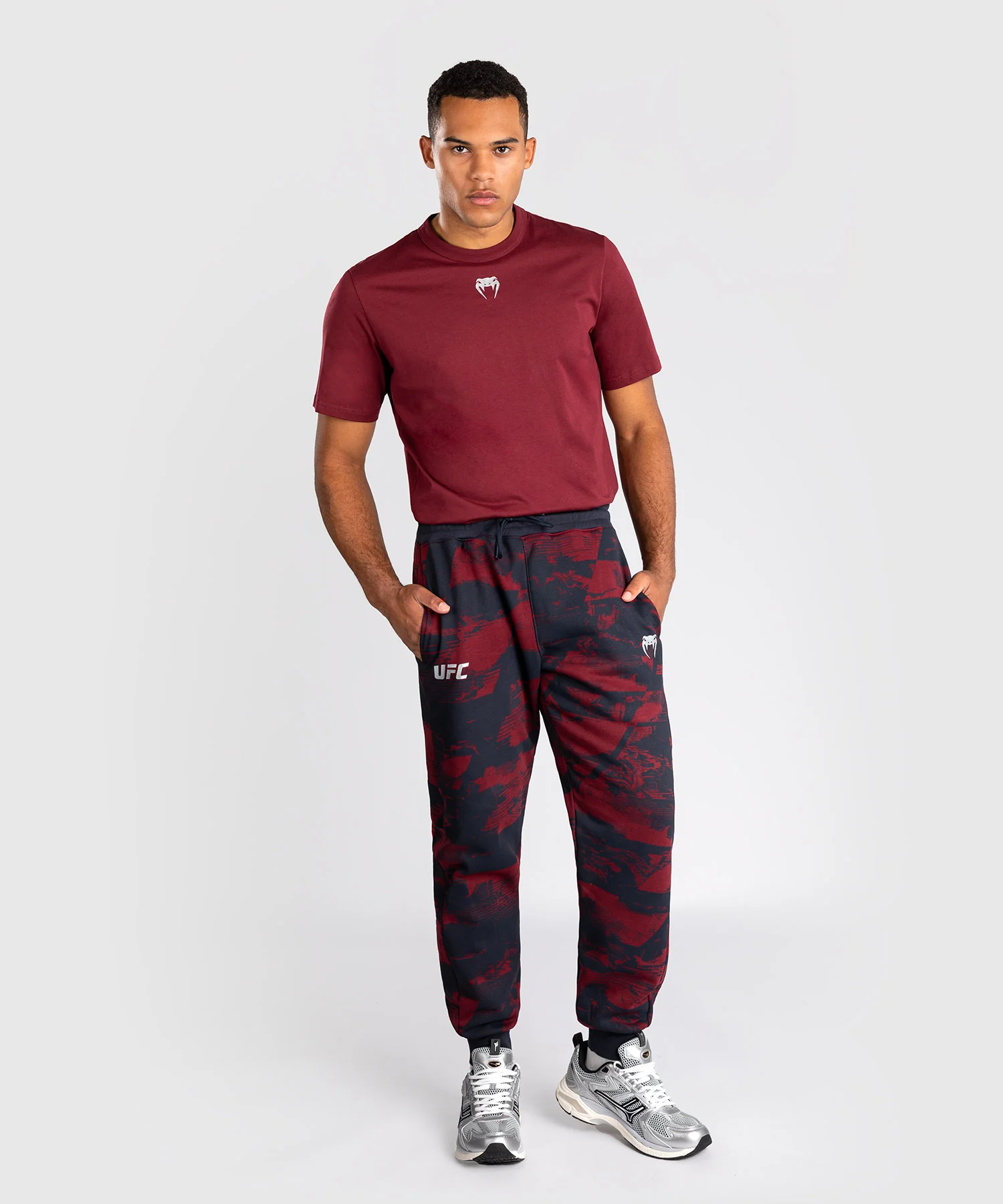 Pantalon Homme UFC Zenith by Venum Authentic Fight Week - Bleu marine/Bordeaux/Argent