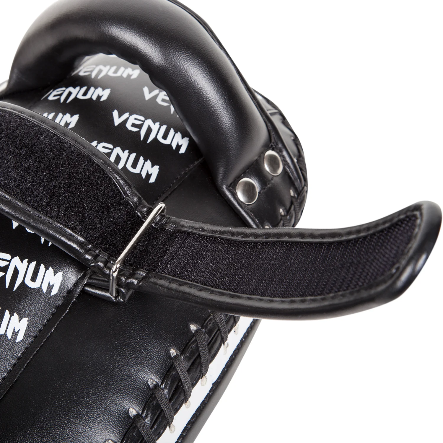 Paos de Kick Venum Light – Cuir Skintex – Noir/Blanc glacé (Paire) - Image 7