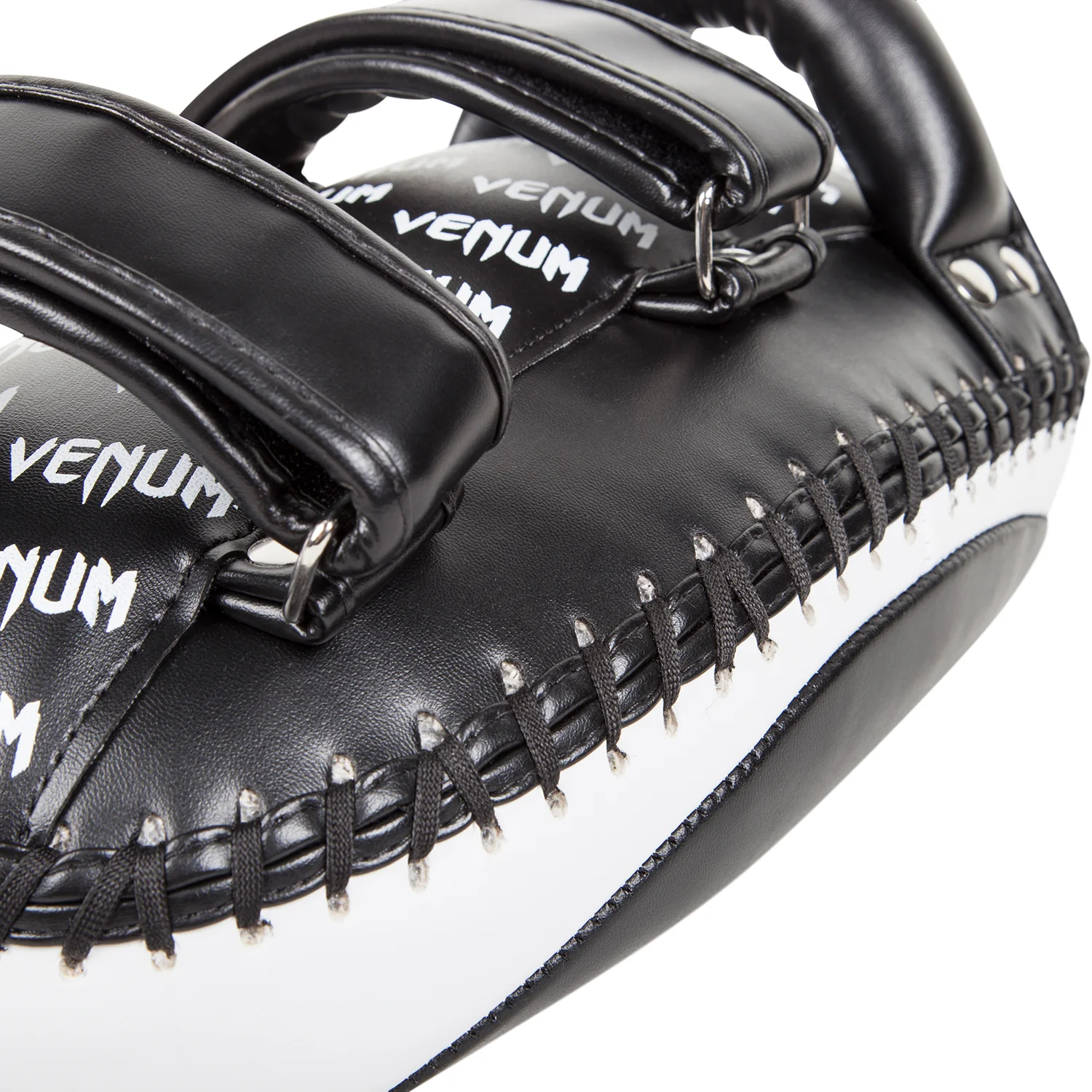Paos de Kick Venum Light – Cuir Skintex – Noir/Blanc glacé (Paire) - Image 8