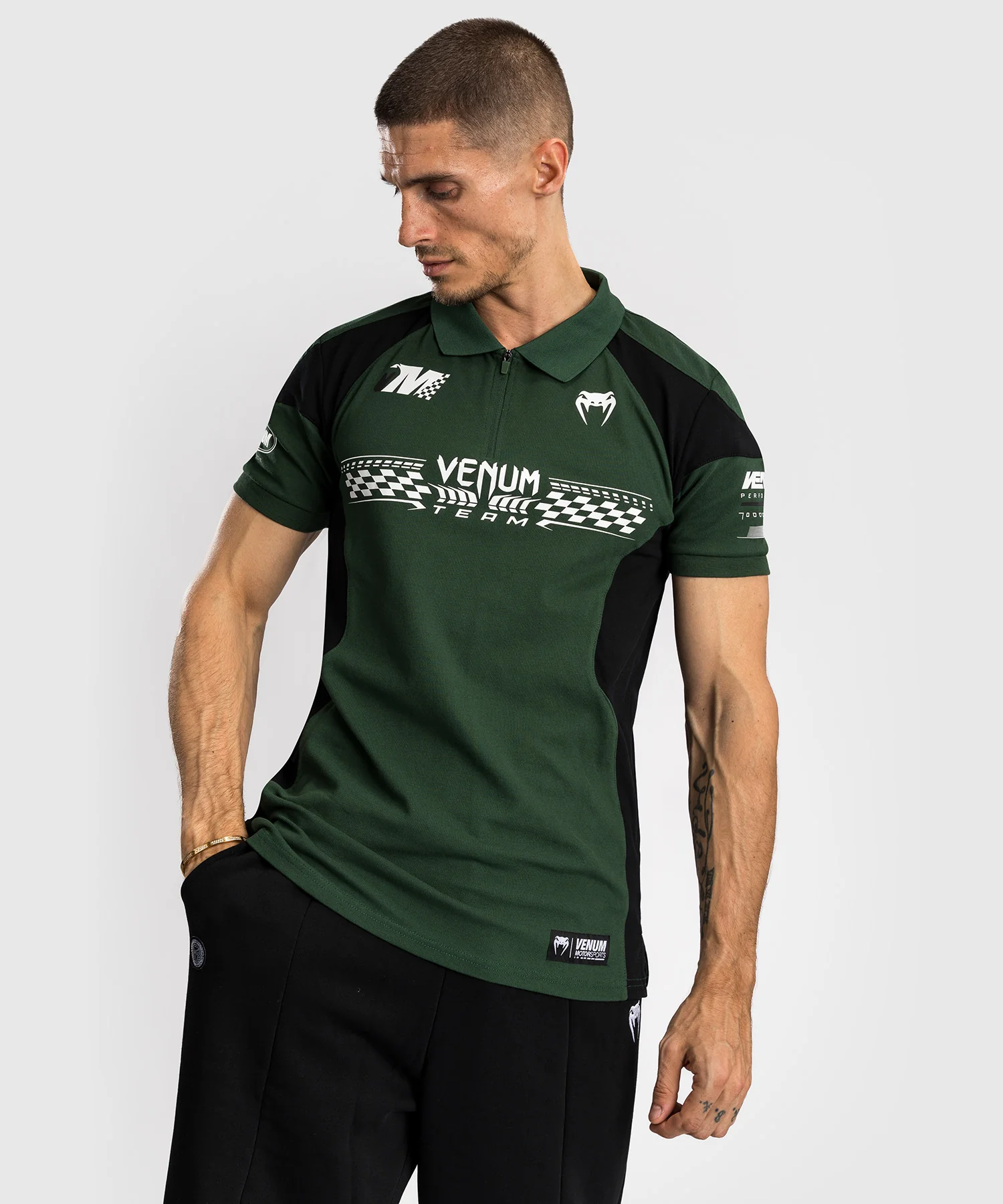 Polo en Coton Venum Motorsport - Vert Profond - Image 3