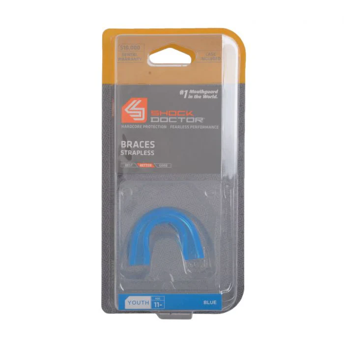 Protège-dents Double Shock Doctor Pour Bagues dentAires - Bleu - Image 2