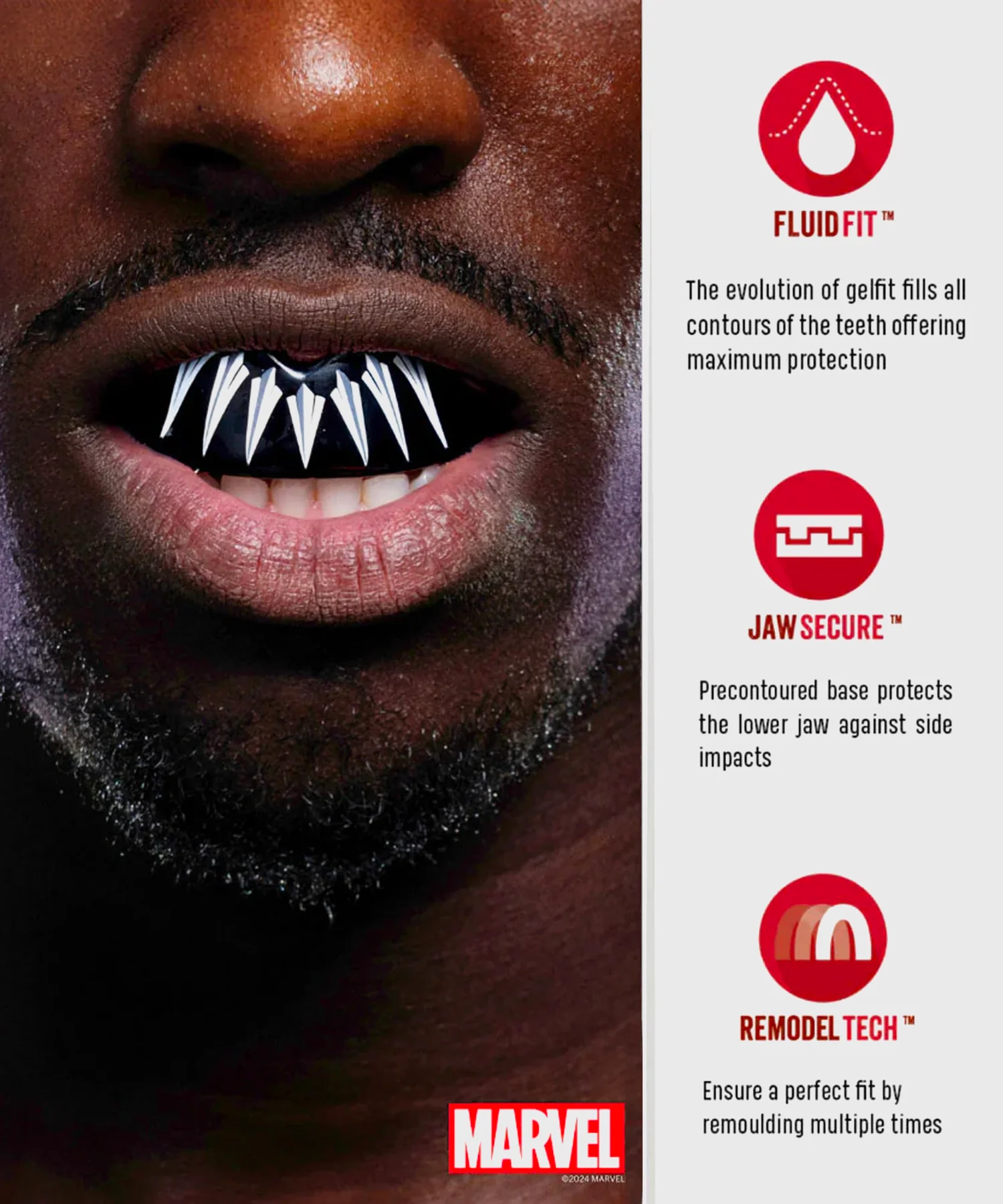 Protège-Dents Safejawz Marvel - Black Panther - Noir - Image 4