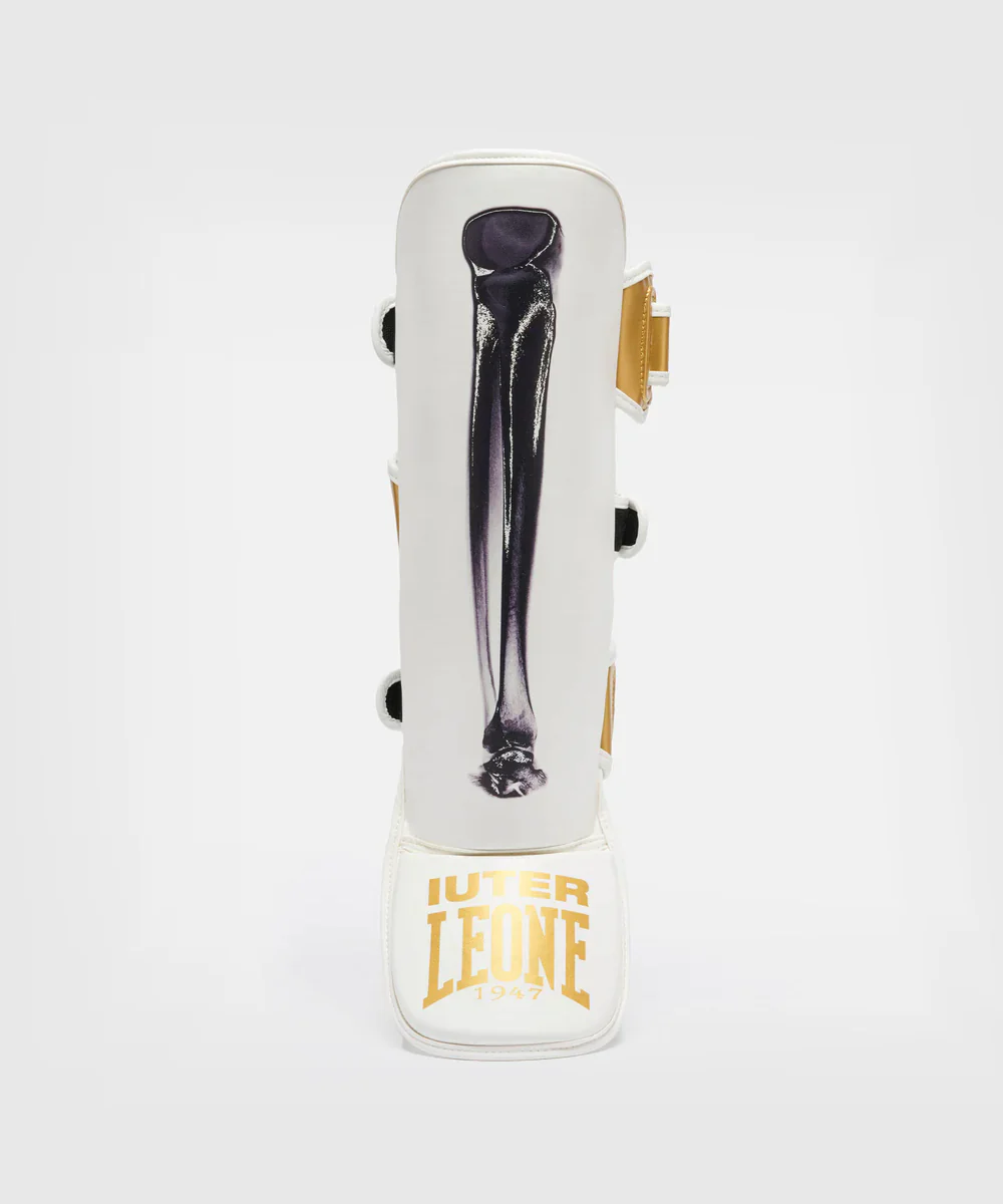 Protège-Tibias Leone X Iuter - Blanc/Noir - Image 2