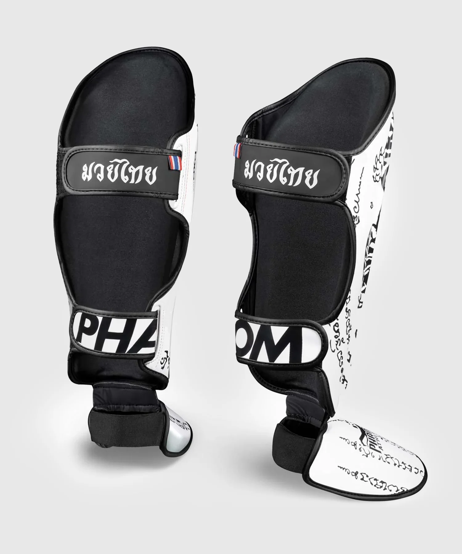 Protège-tibias Short de Muay Thai Phantom Athletics - Blanc - Image 2