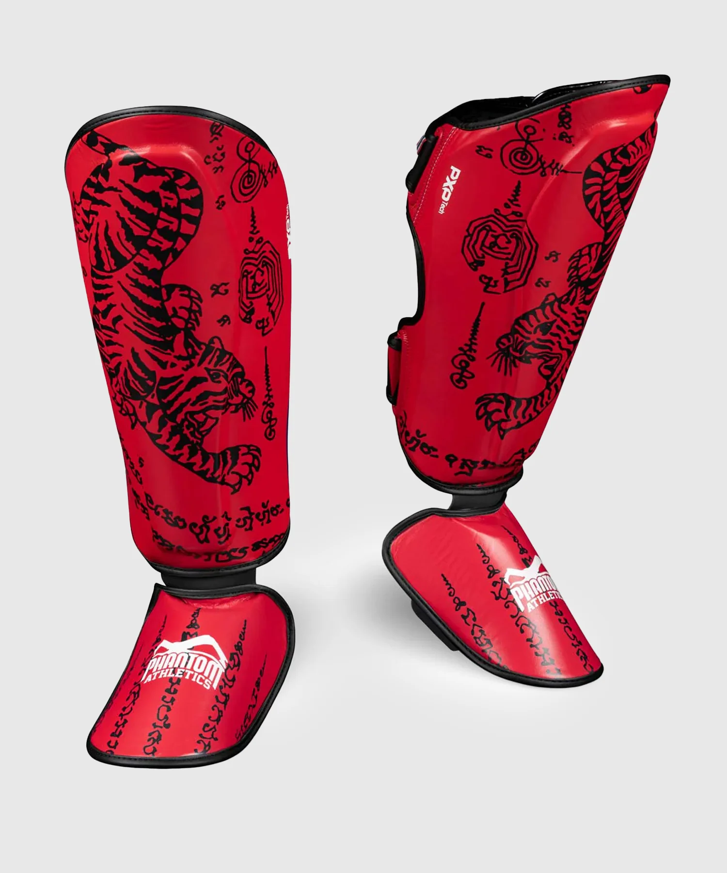 Protège-tibias Short de Muay Thai Phantom Athletics - Rouge