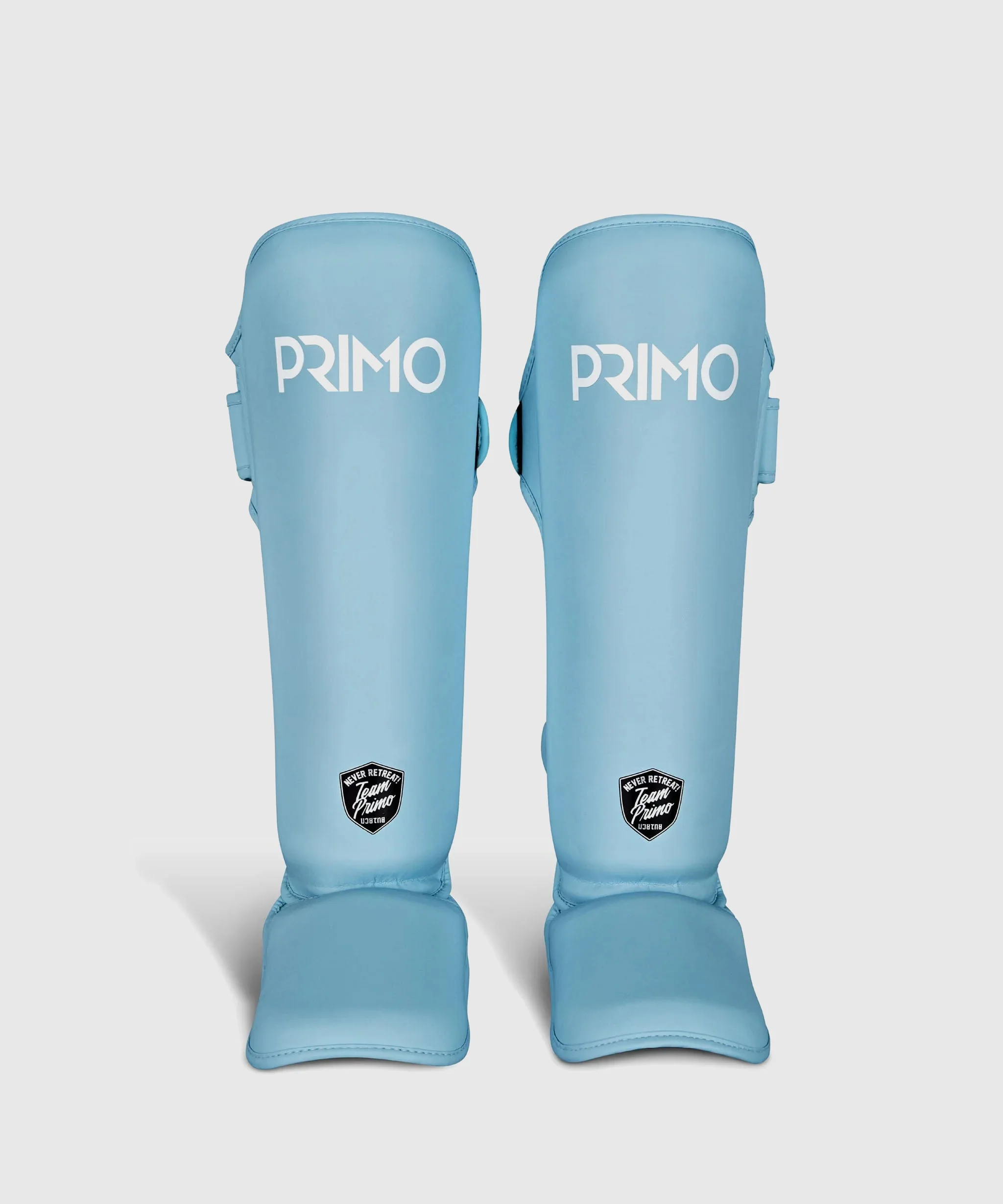 Protège-tibias Short de Muay Thai Primo Classic Bleu Artic