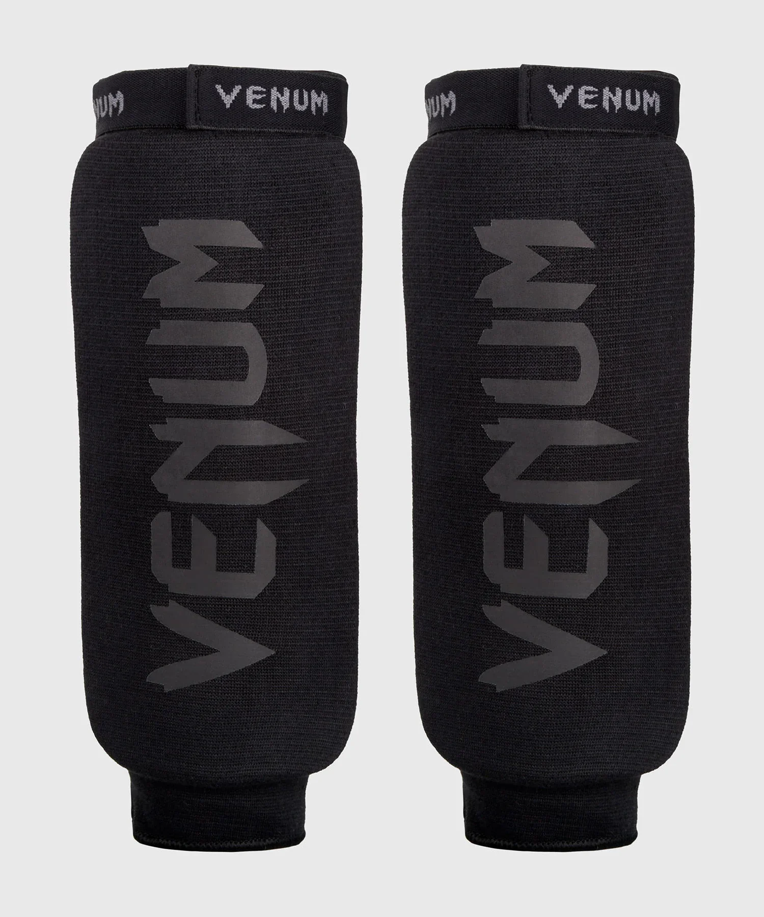 Protège-tibias Venum Kontact sans Pied – Noir/Noir