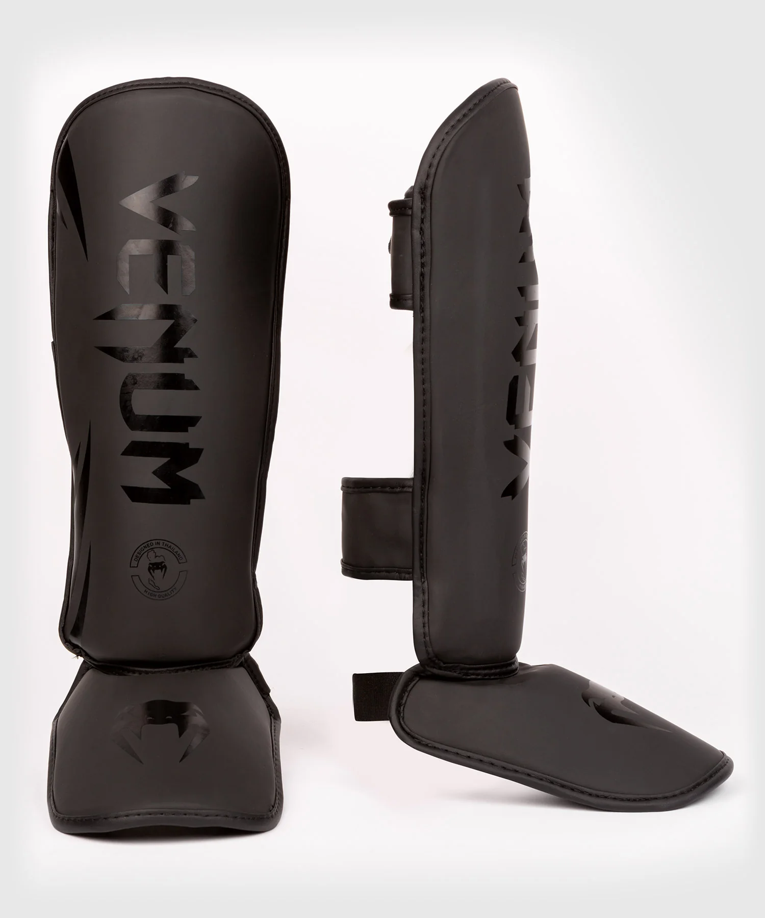 Protège-Tibias Venum Challenger pour Enfants - NOIR/NOIR - Image 2
