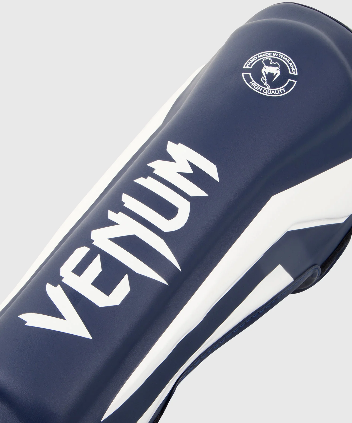 Protège-tibias Venum Elite - Bleu Marine/Blanc - Image 2