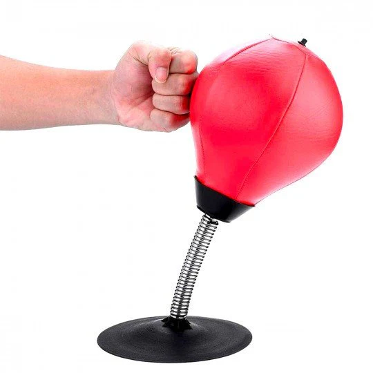 Punching-ball pour Bureau Metal Boxe - Rouge - Image 2