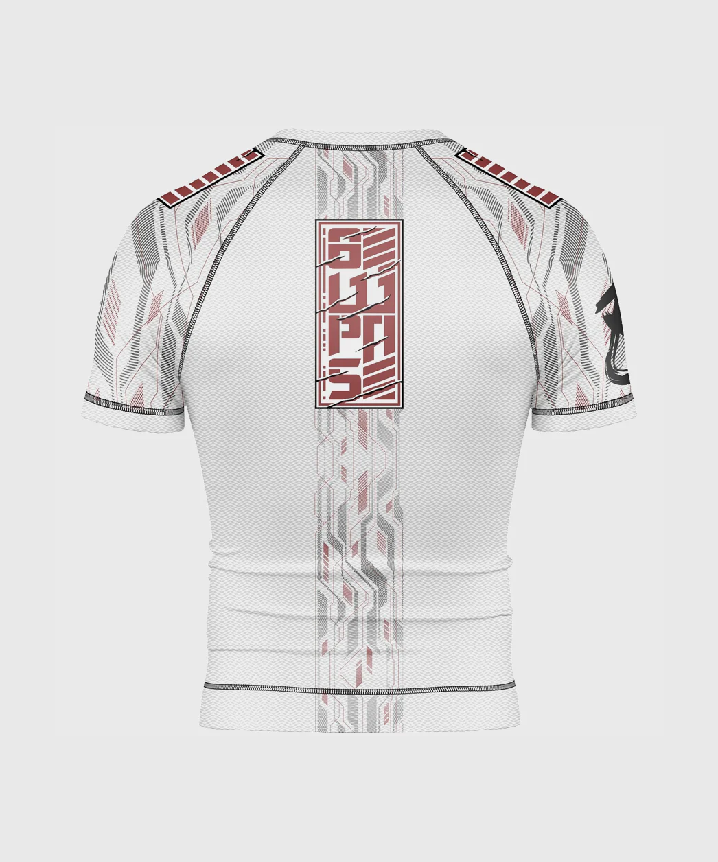 Rashguard À Manches Courtes 8 Weapons Samurai 2.0 - Blanc/Rouge - Image 2