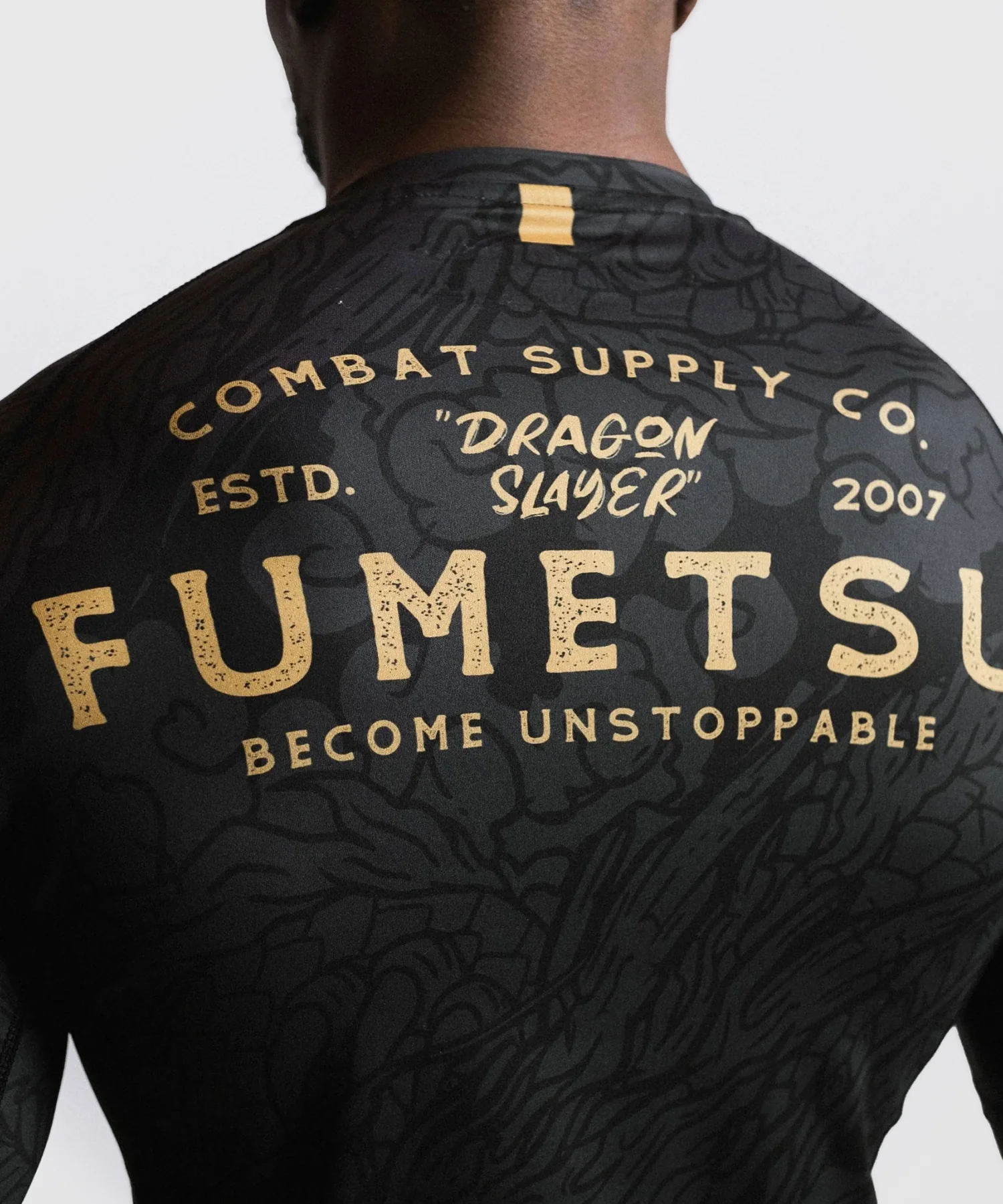 Rashguard À Manches Courtes Fumetsu Dragon Slayer - Noir/Or - Image 4