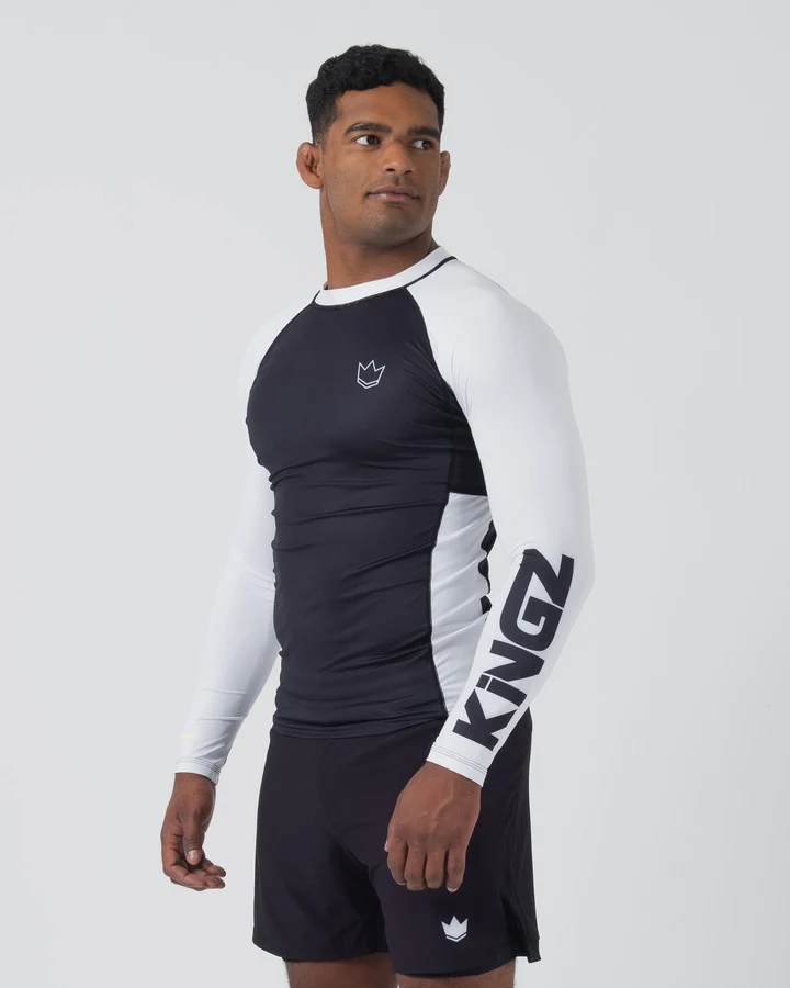 Rashguard À Manches Longues Kingz Ranked Performance V2 - Blanc - Image 2