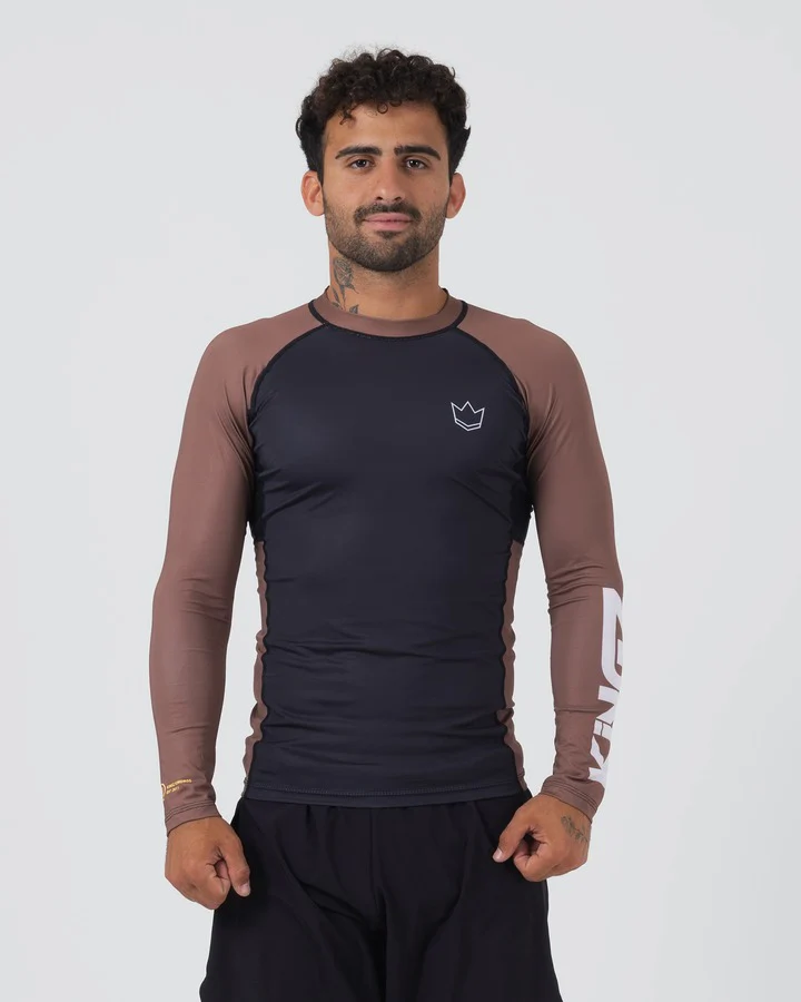 Rashguard À Manches Longues Kingz Ranked Performance V2 - Marron - Image 2