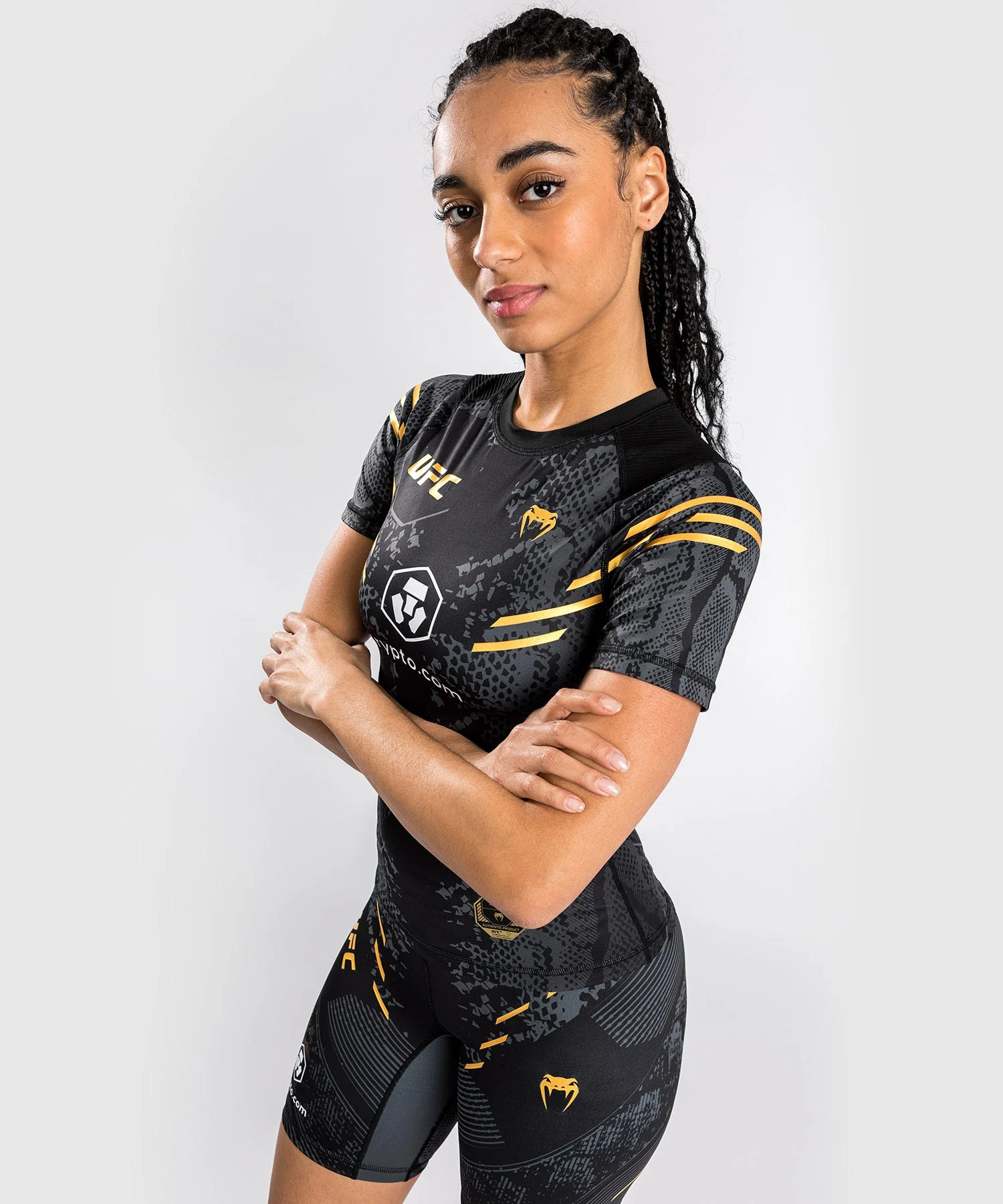 Rashguard à manches courtes pour Femmes UFC Adrenaline by Venum Authentic Fight Night - Champion - Image 8